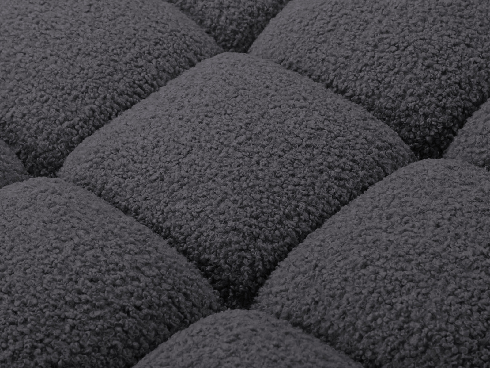 Boucle Modular Right Corner Sofa, "Bellis", 4 Seats, 282x155x70