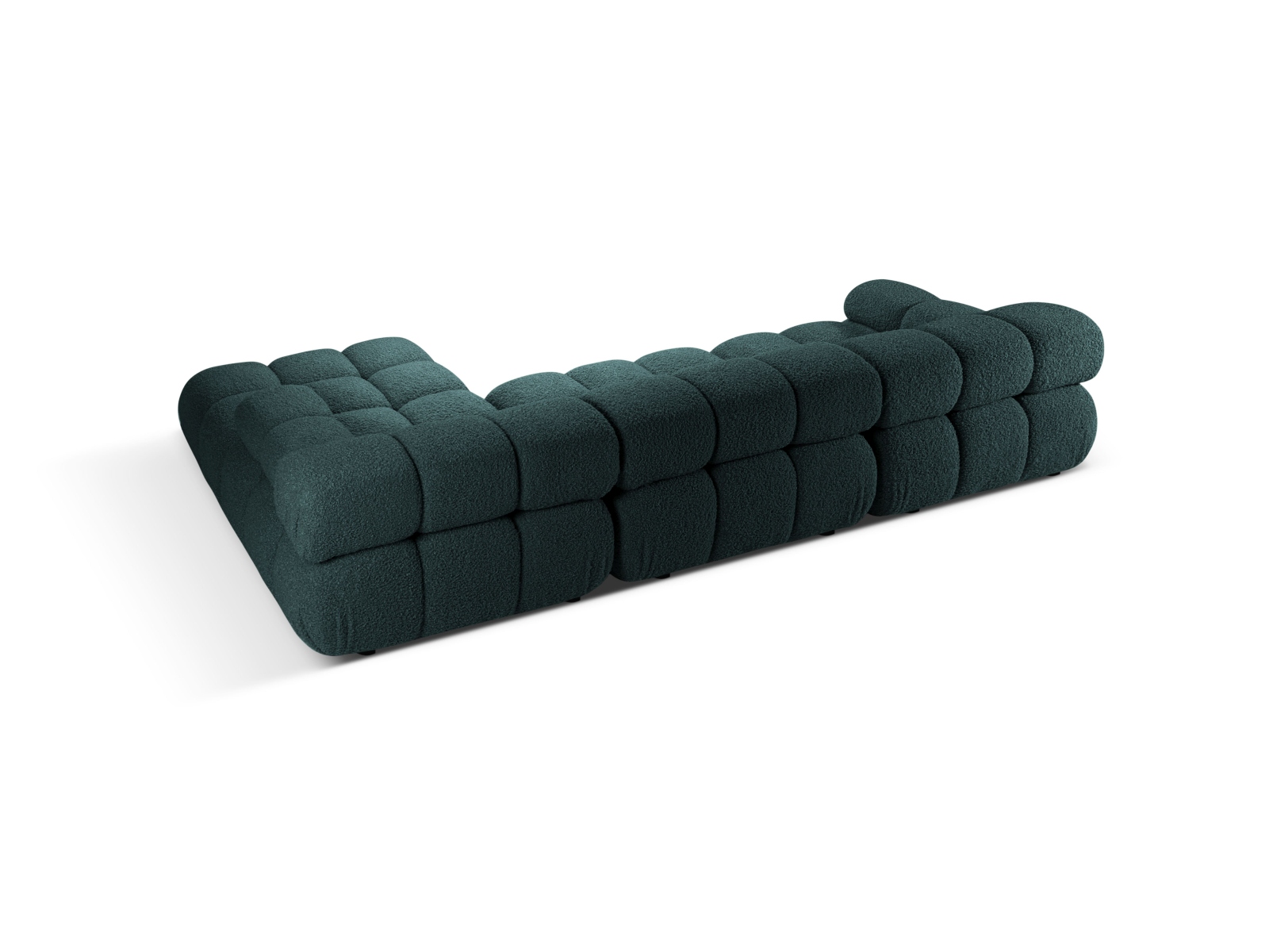 Boucle Modular Right Corner Sofa, "Bellis", 4 Seats, 282x155x70