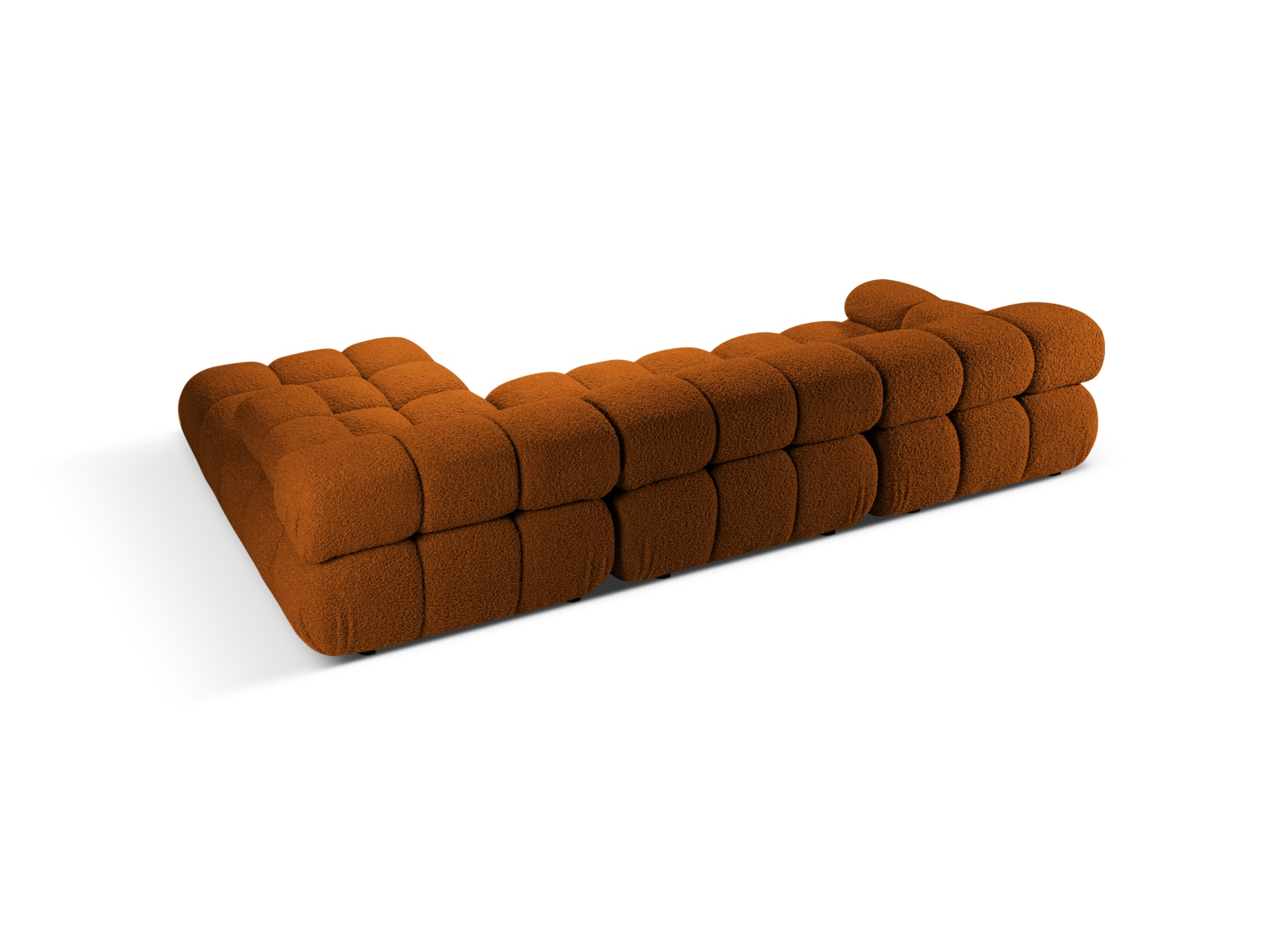 Boucle Modular Right Corner Sofa, "Bellis", 4 Seats, 282x155x70