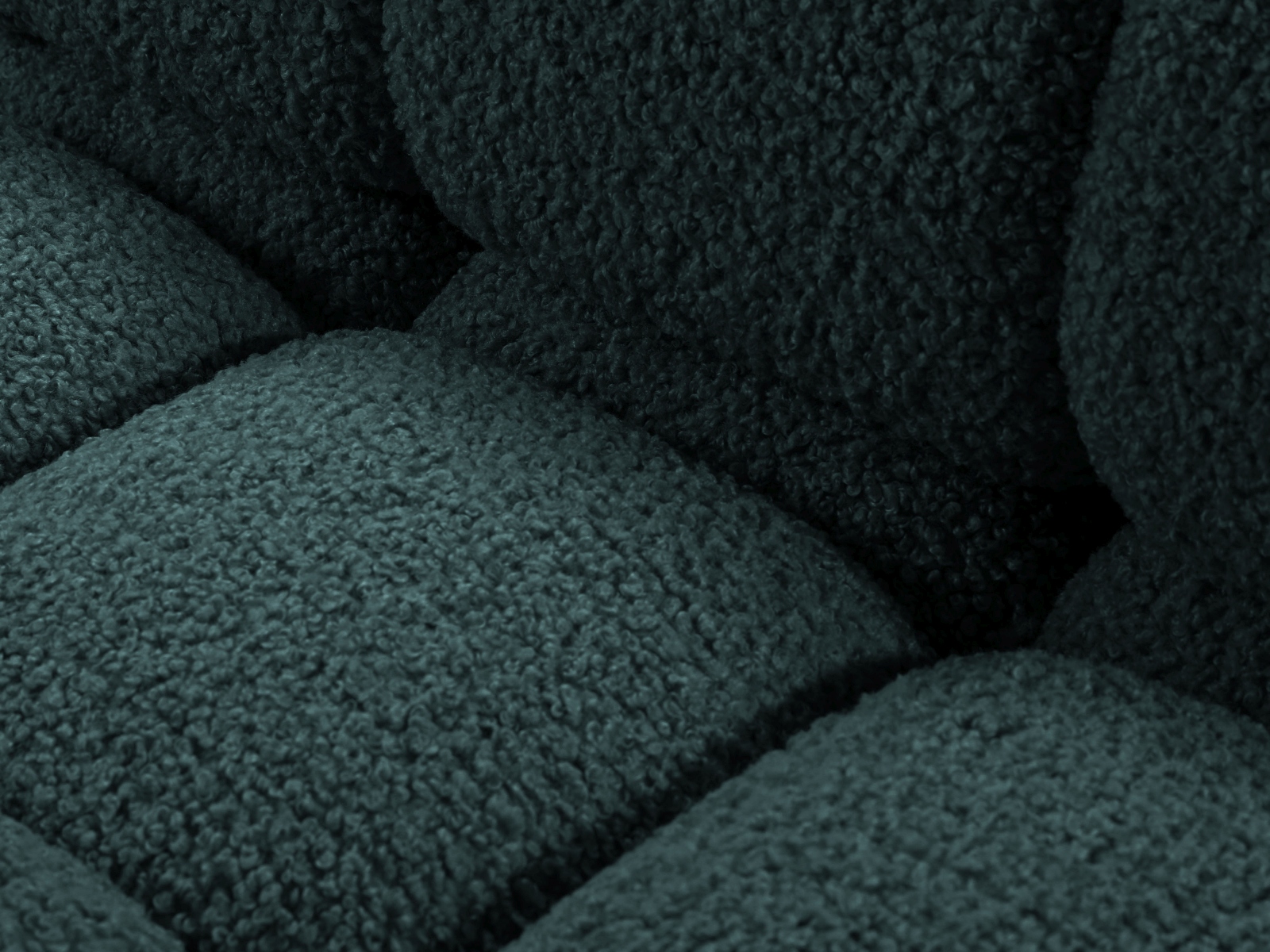 Boucle Modular Right Corner Sofa, "Bellis", 4 Seats, 282x155x70