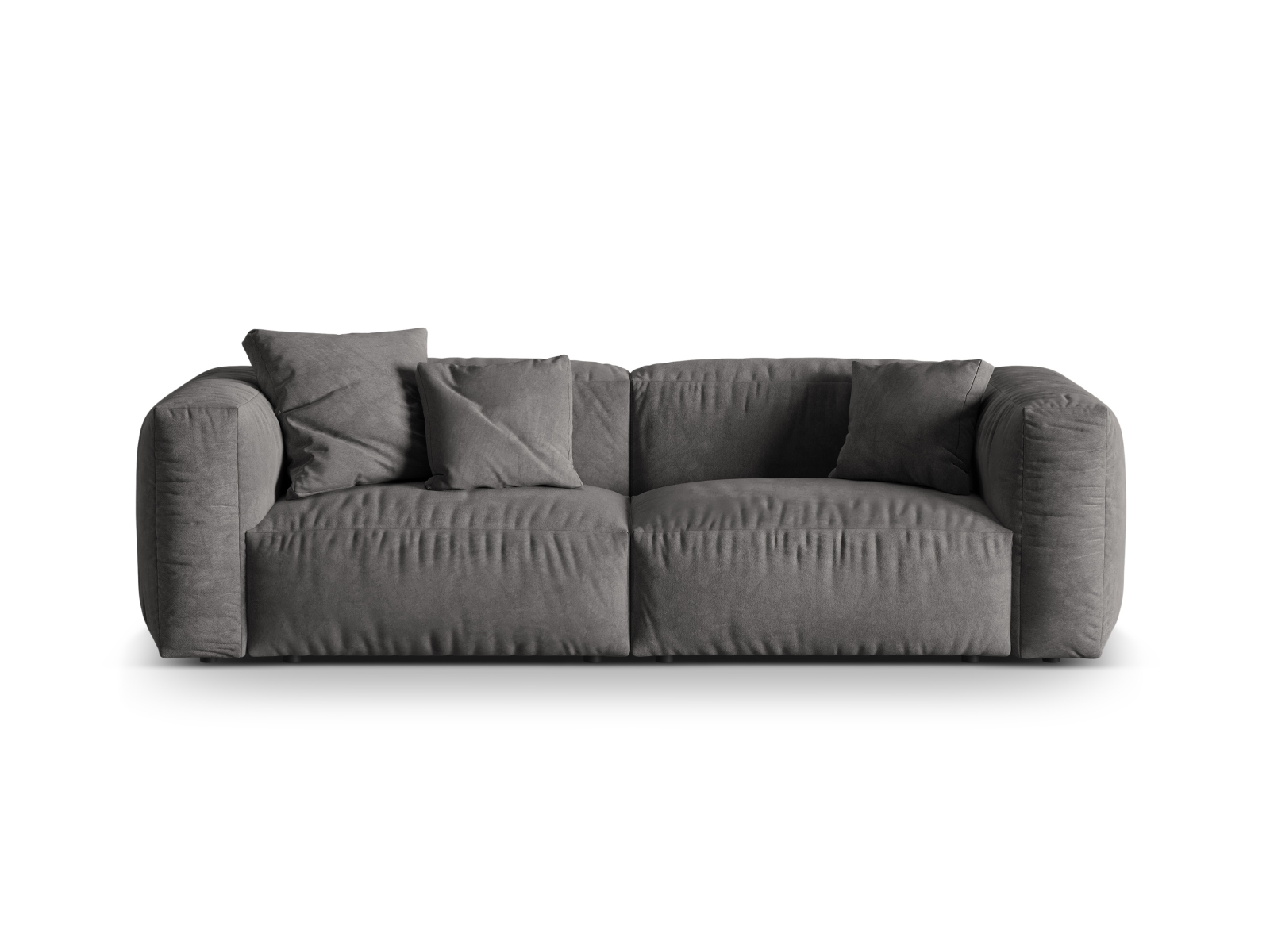 Velvet Modular Sofa XL, "Martina", 3 Seats, 240x106x75