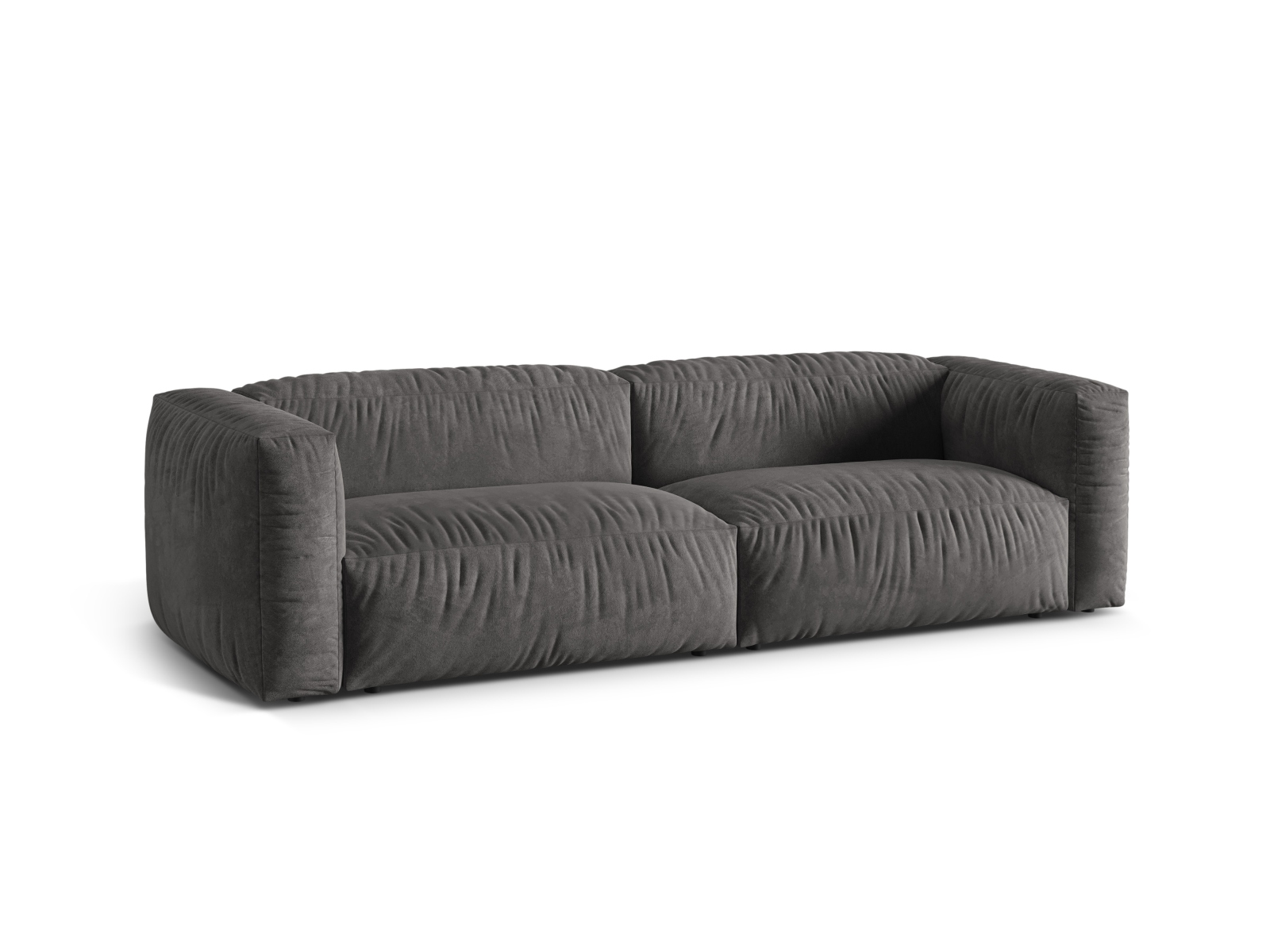 Velvet Modular Sofa XL, "Martina", 3 Seats, 240x106x75