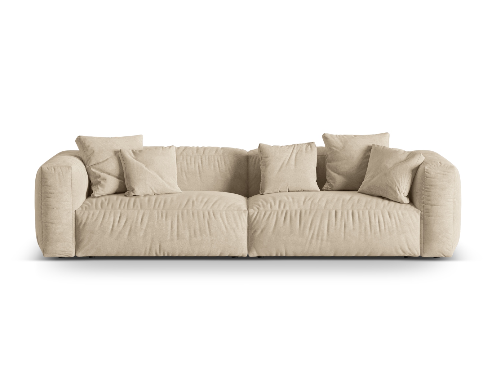 Velvet Modular Sofa XL, "Martina", 4 Seats, 320x106x75