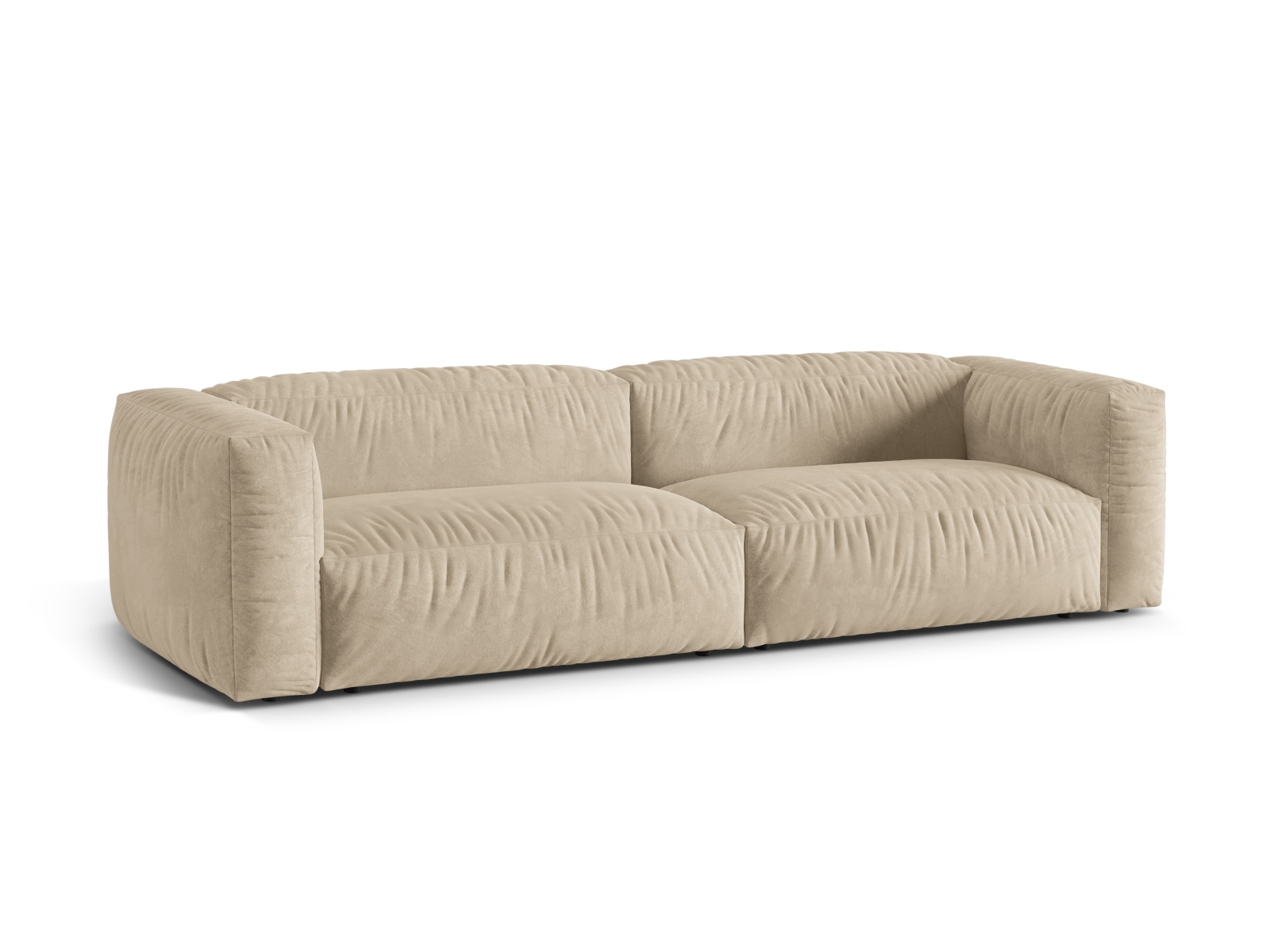Velvet Modular Sofa XL, "Martina", 4 Seats, 320x106x75