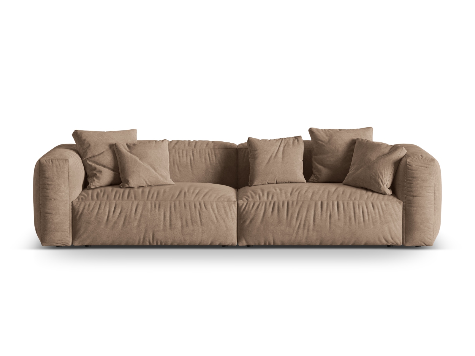 Velvet Modular Sofa XL, "Martina", 4 Seats, 320x106x75