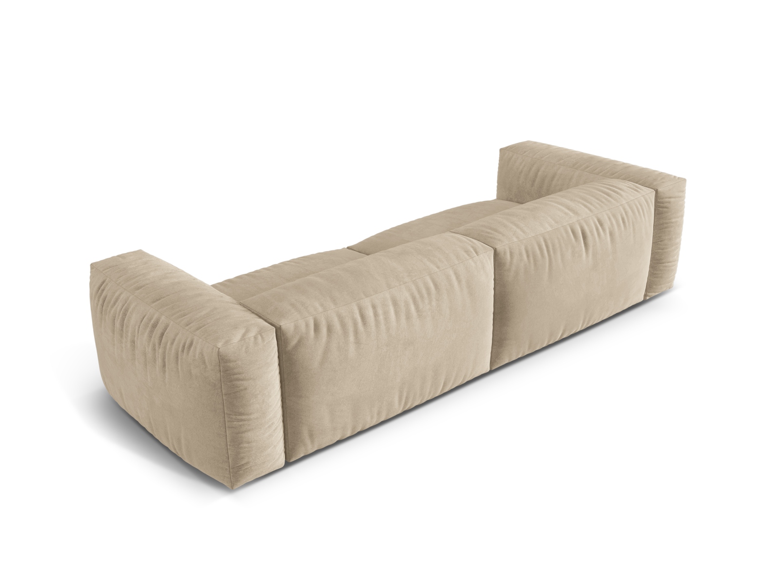 Velvet Modular Sofa XL, "Martina", 4 Seats, 320x106x75