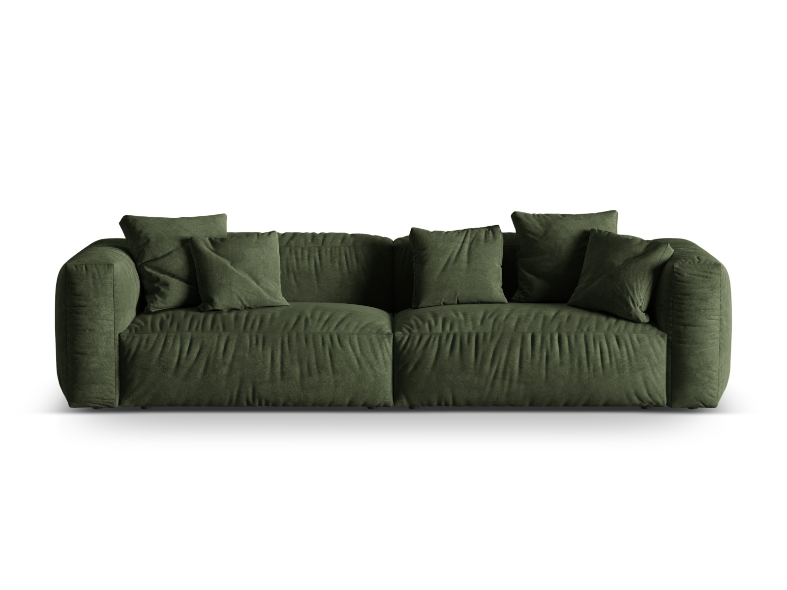 Velvet Modular Sofa XL, "Martina", 4 Seats, 320x106x75