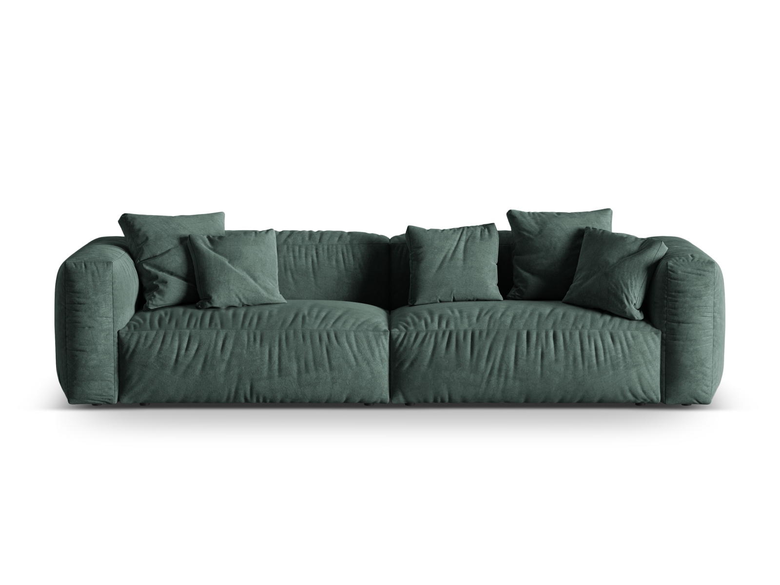 Velvet Modular Sofa XL, "Martina", 4 Seats, 320x106x75