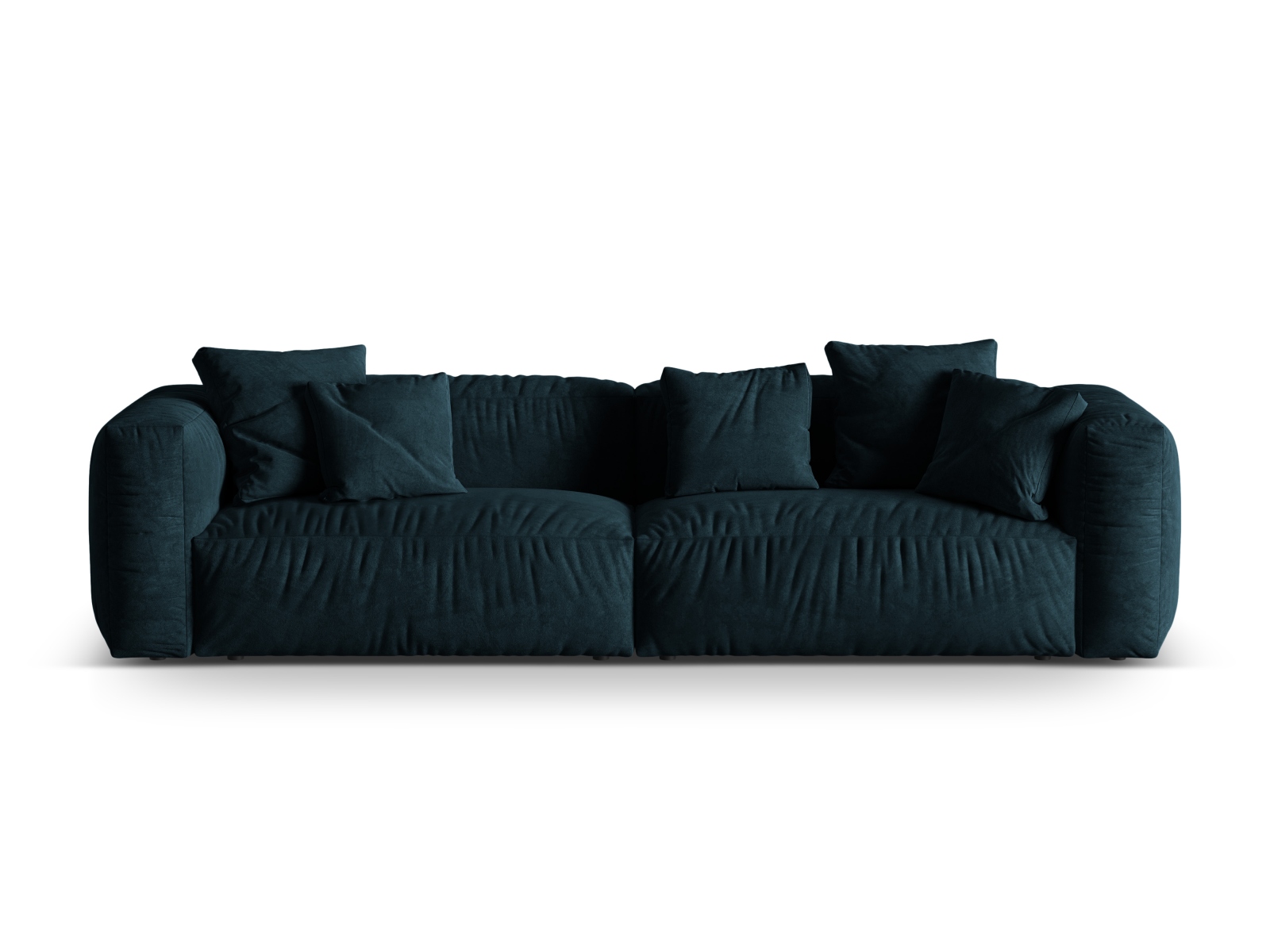 Velvet Modular Sofa XL, "Martina", 4 Seats, 320x106x75