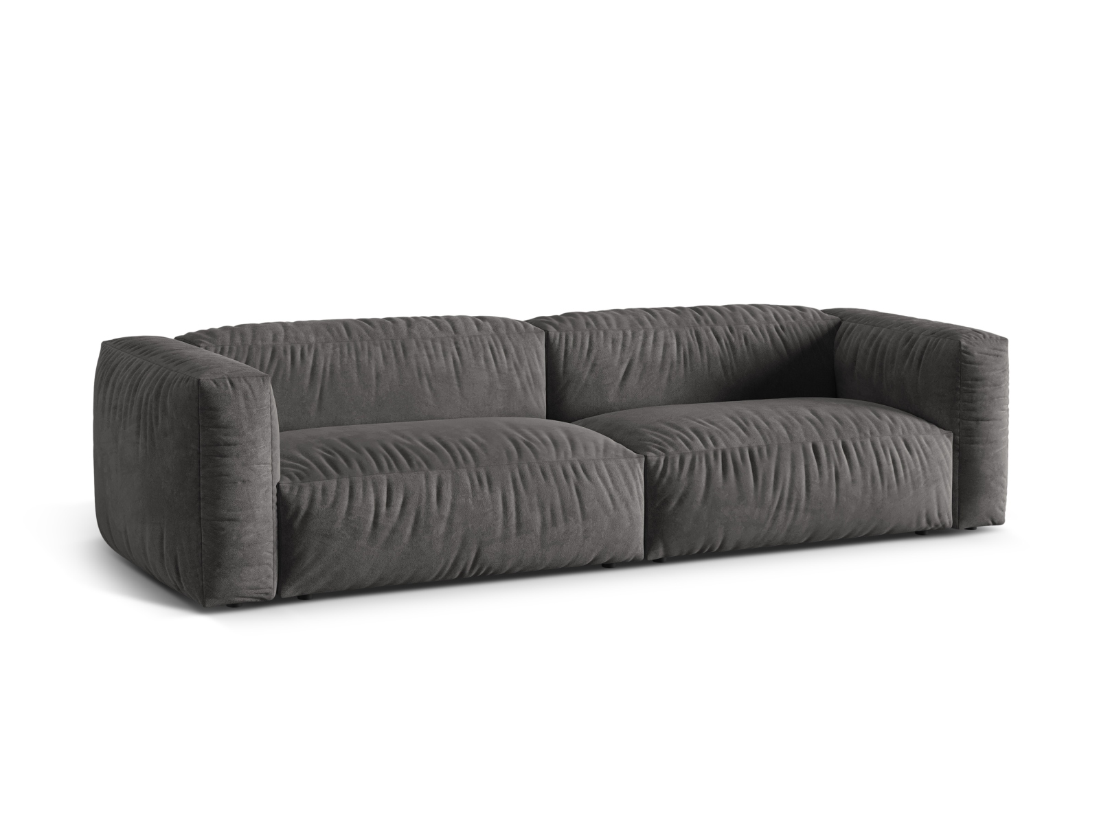 Velvet Modular Sofa XL, "Martina", 4 Seats, 320x106x75