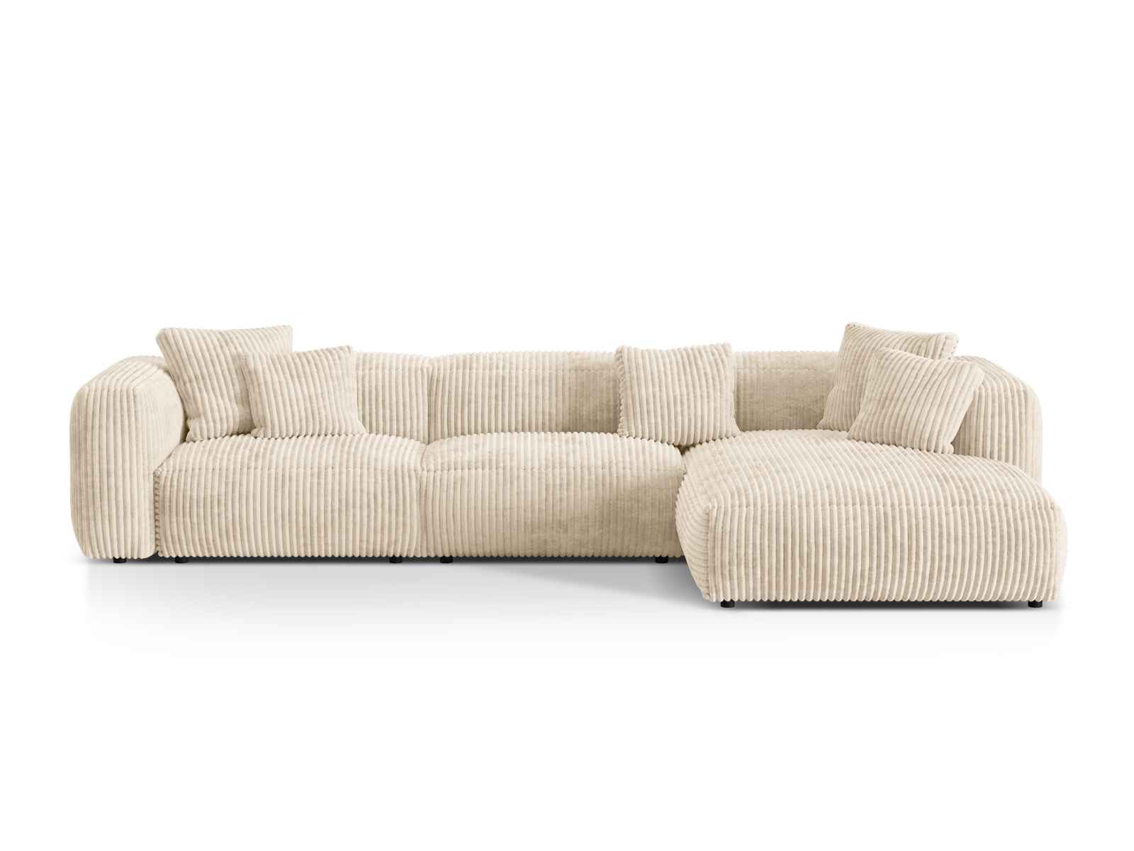 Modular Right Corner Sofa XL, "Martina", 3 Seats, 330x176x75
