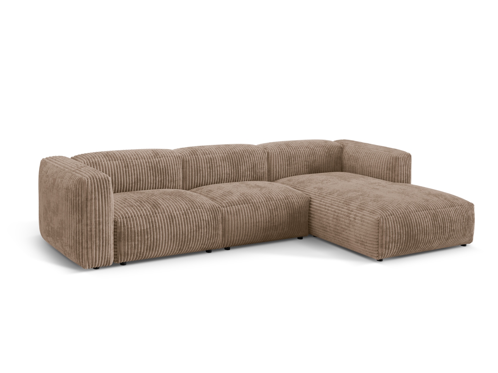 Modular Right Corner Sofa XL, "Martina", 3 Seats, 330x176x75