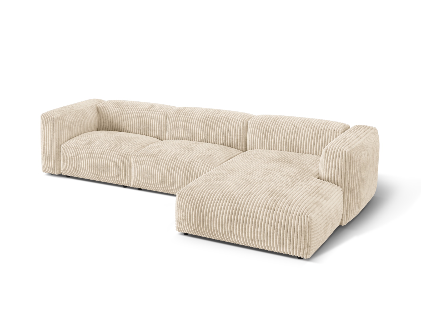 Modular Right Corner Sofa XL, "Martina", 3 Seats, 330x176x75