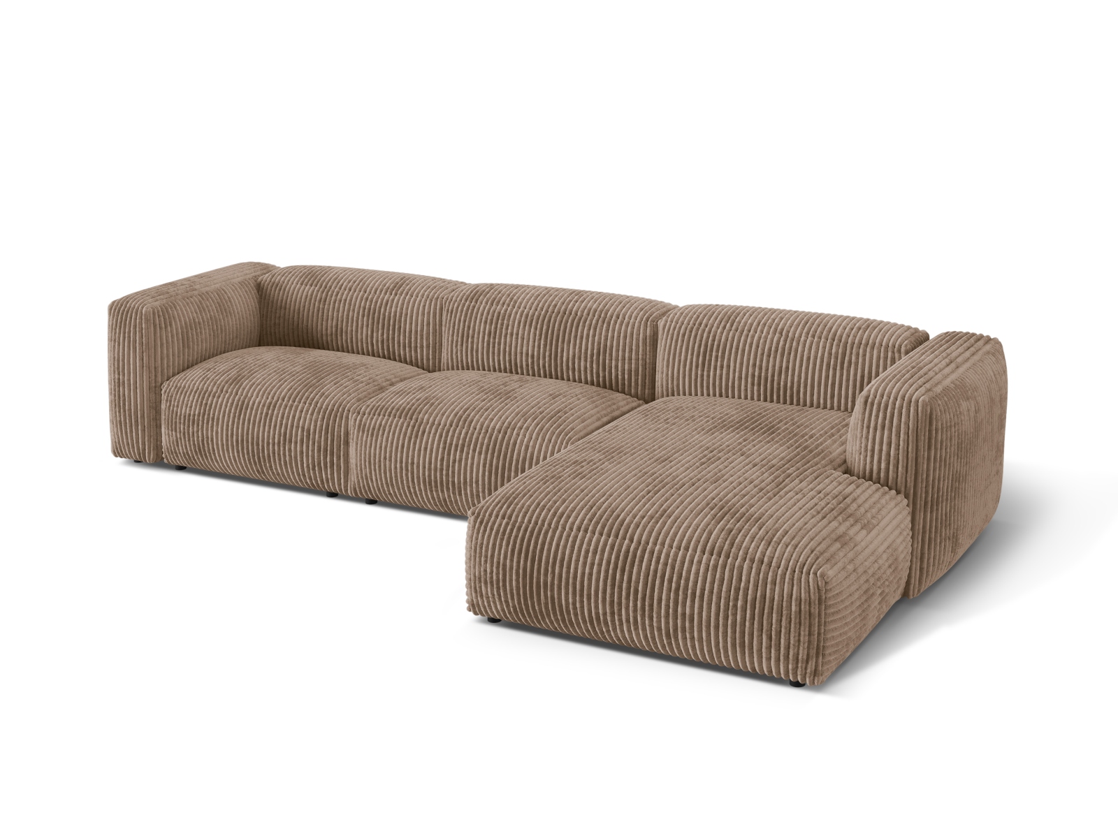 Modular Right Corner Sofa XL, "Martina", 3 Seats, 330x176x75