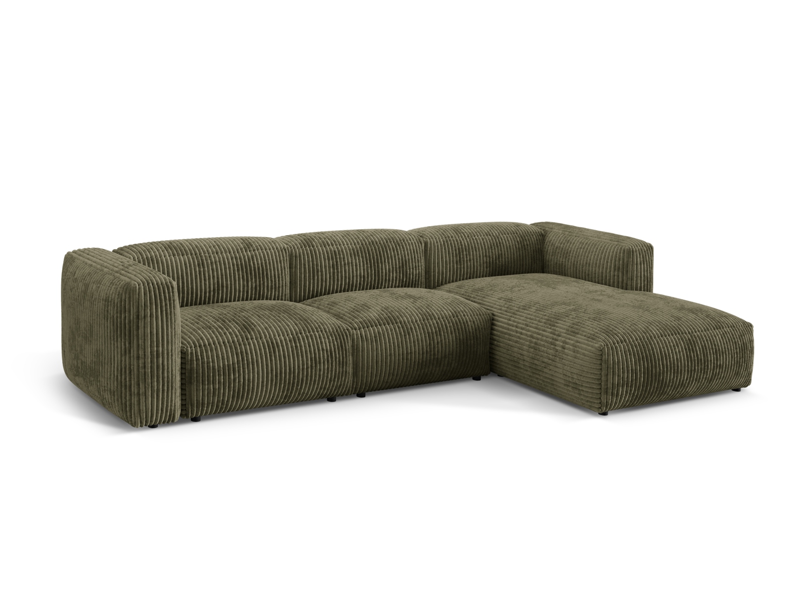 Modular Right Corner Sofa XL, "Martina", 3 Seats, 330x176x75