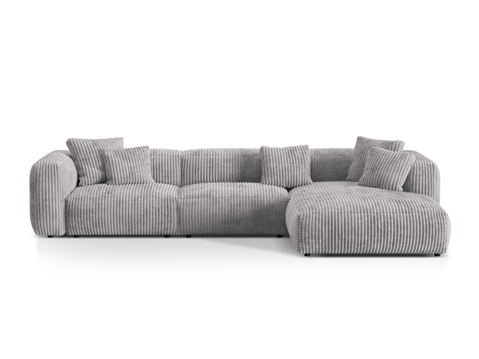Modular Right Corner Sofa XL, "Martina", 3 Seats, 330x176x75