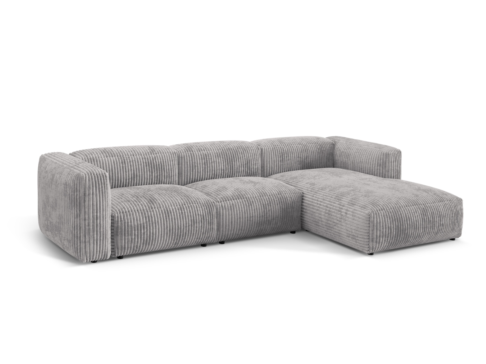 Modular Right Corner Sofa XL, "Martina", 3 Seats, 330x176x75