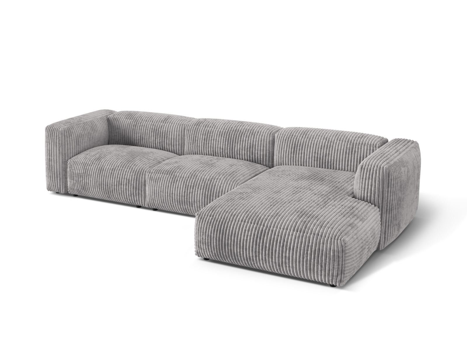 Modular Right Corner Sofa XL, "Martina", 3 Seats, 330x176x75