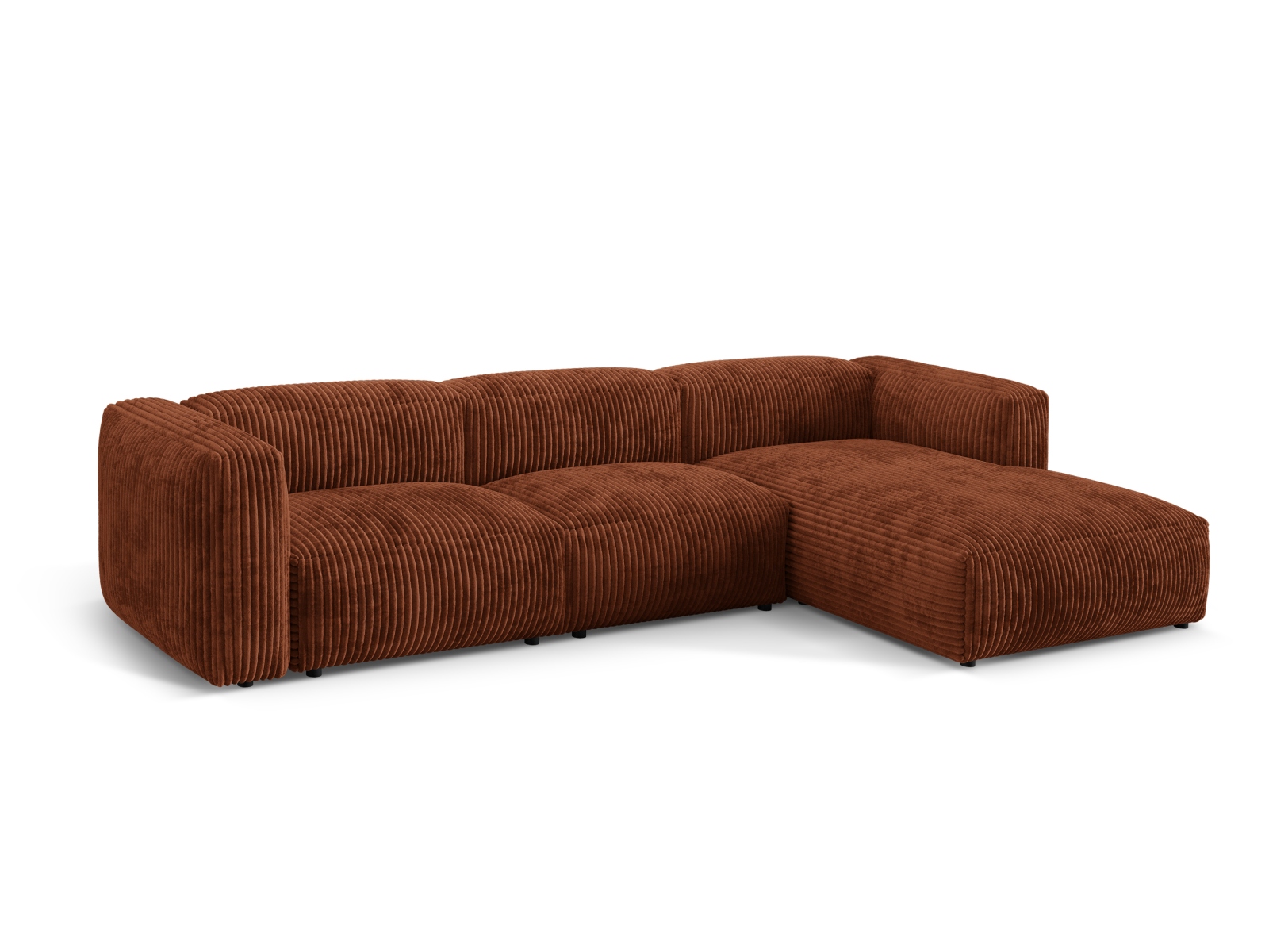 Modular Right Corner Sofa XL, "Martina", 3 Seats, 330x176x75
