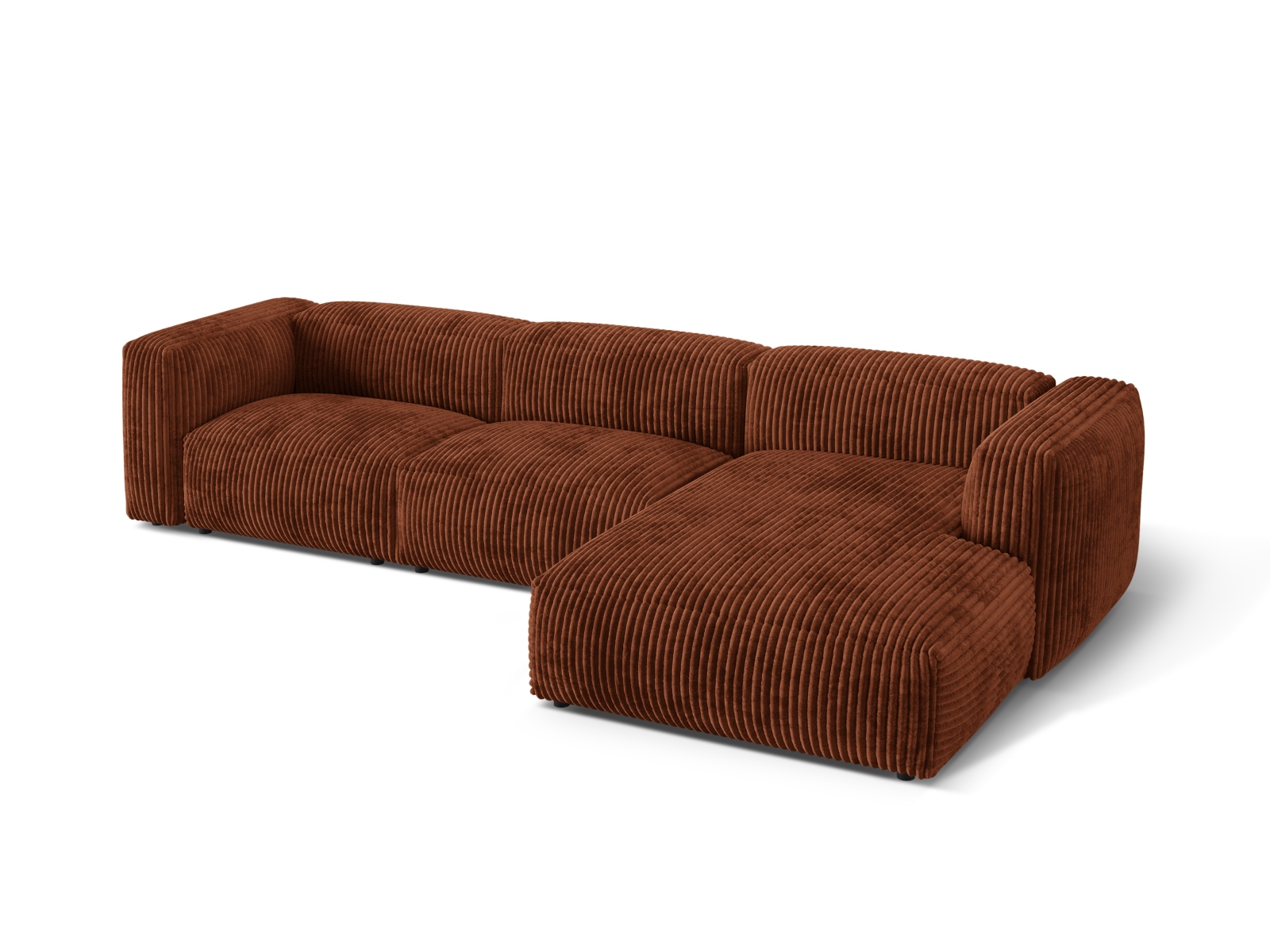 Modular Right Corner Sofa XL, "Martina", 3 Seats, 330x176x75