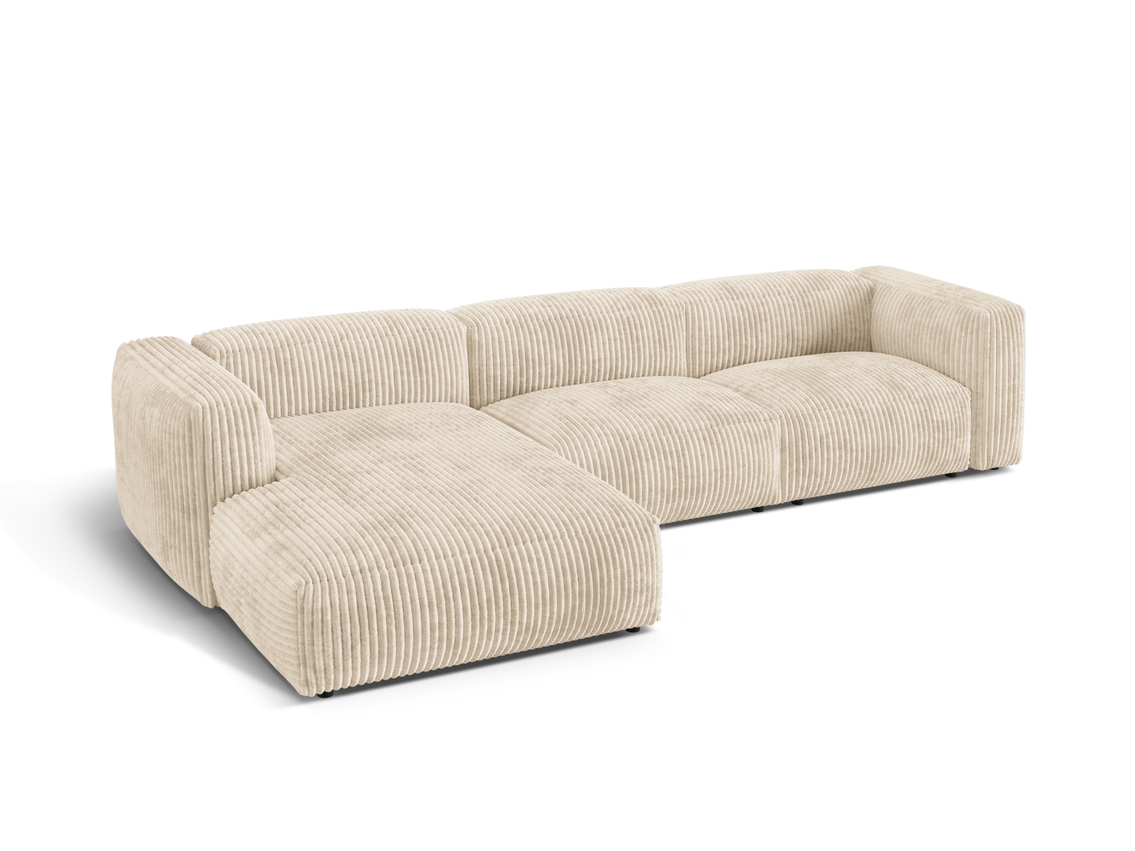 Modular Left Corner Sofa XL, "Martina", 3 Seats, 330x176x75
