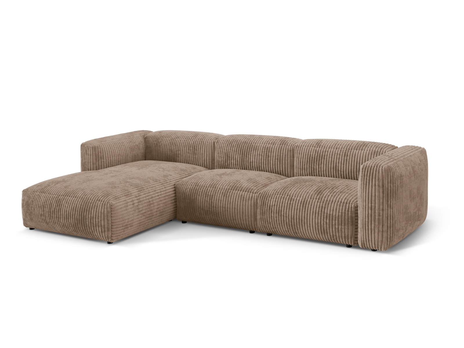Modular Left Corner Sofa XL, "Martina", 3 Seats, 330x176x75