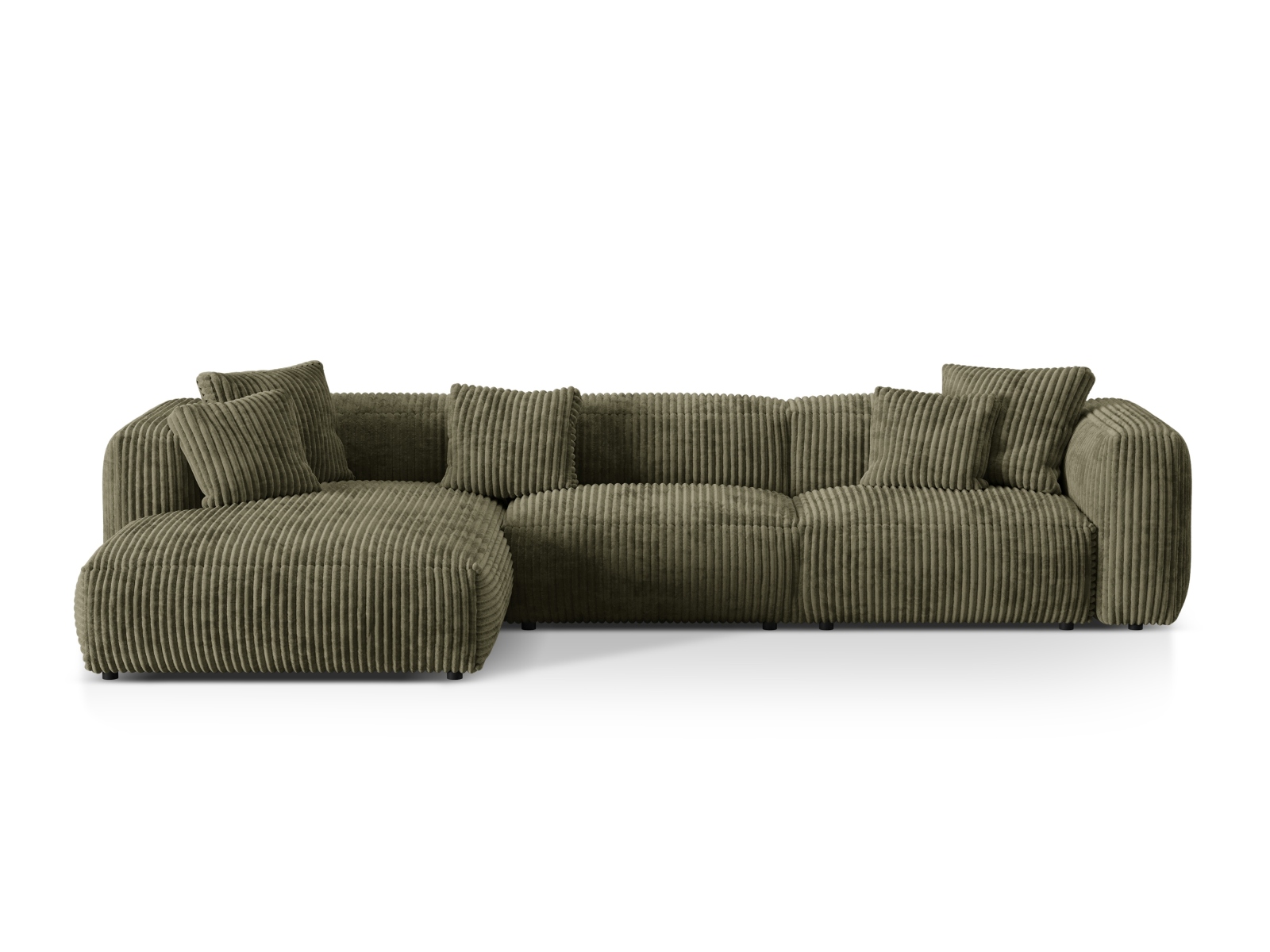 Modular Left Corner Sofa XL, "Martina", 3 Seats, 330x176x75