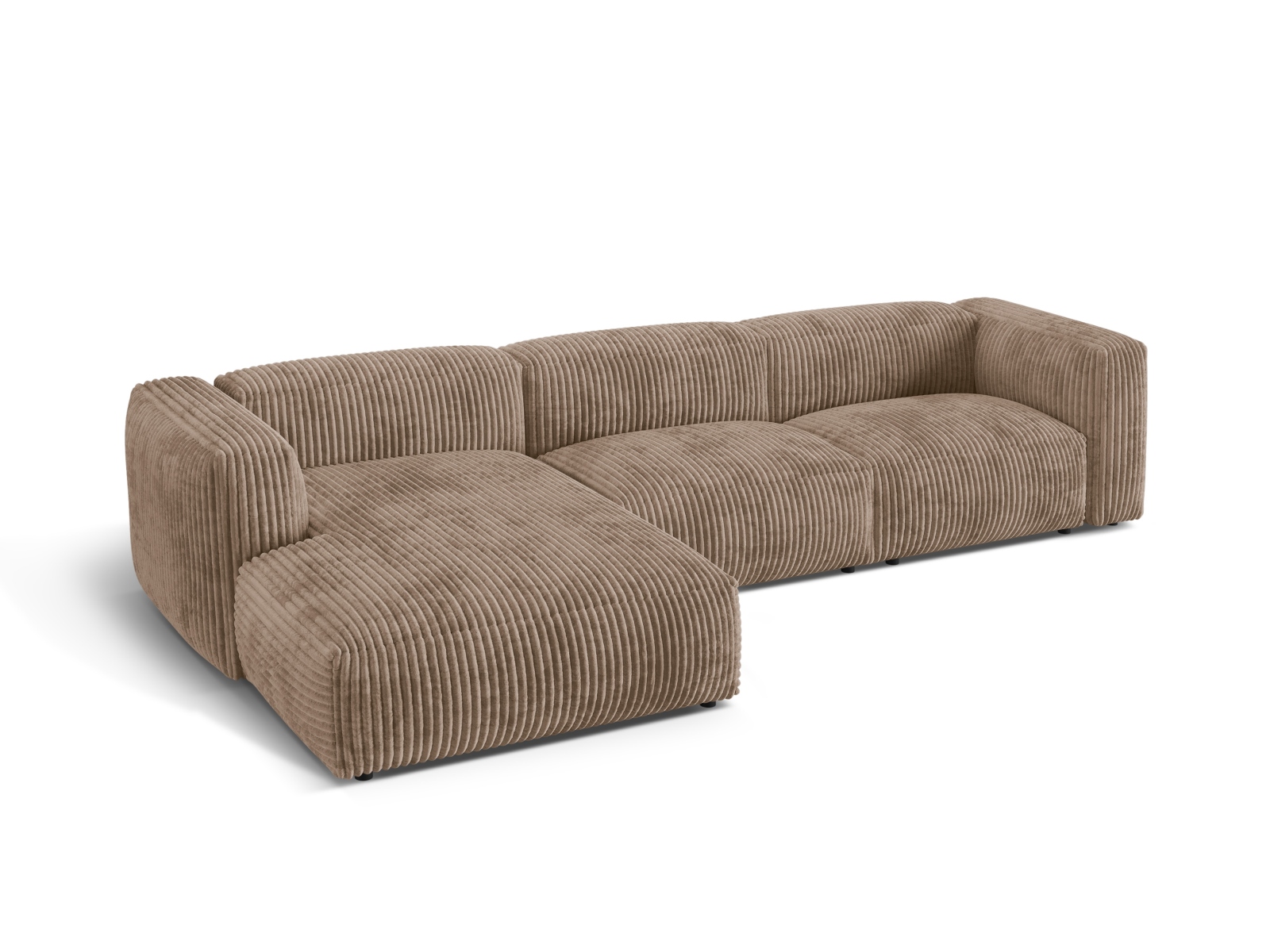 Modular Left Corner Sofa XL, "Martina", 3 Seats, 330x176x75