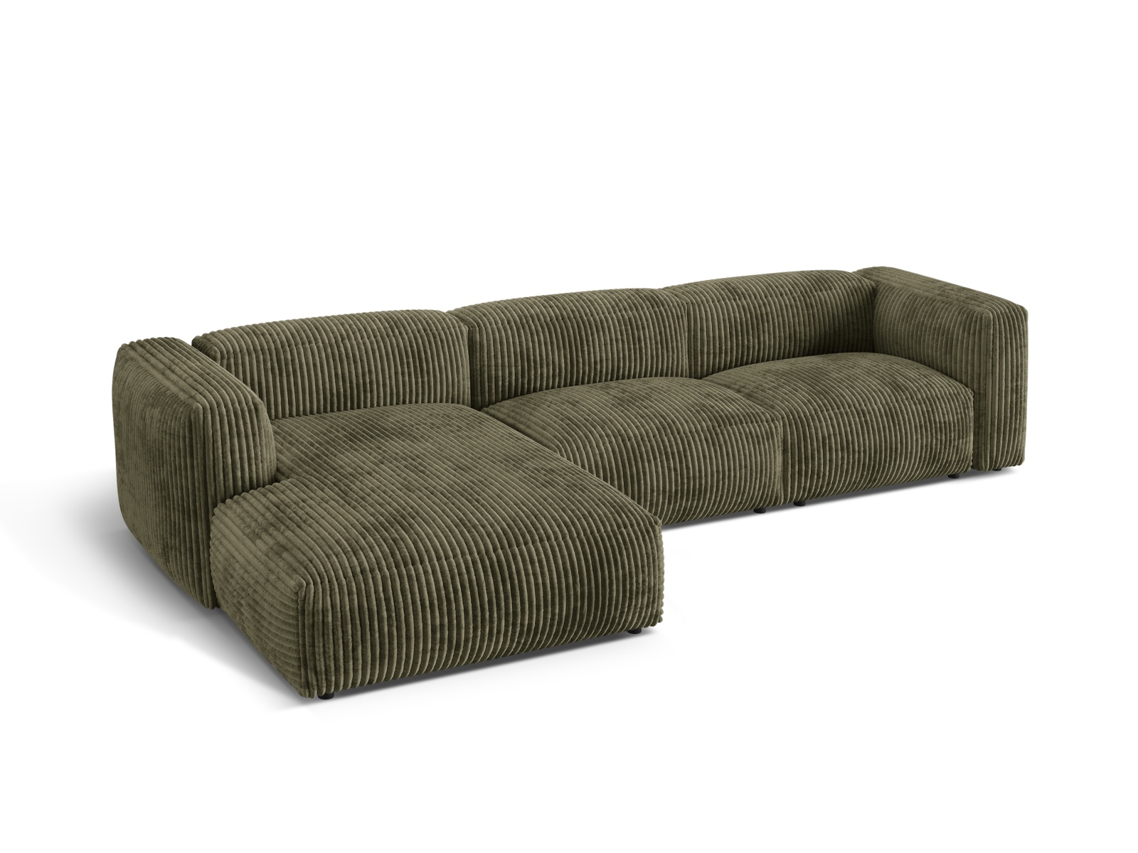 Modular Left Corner Sofa XL, "Martina", 3 Seats, 330x176x75