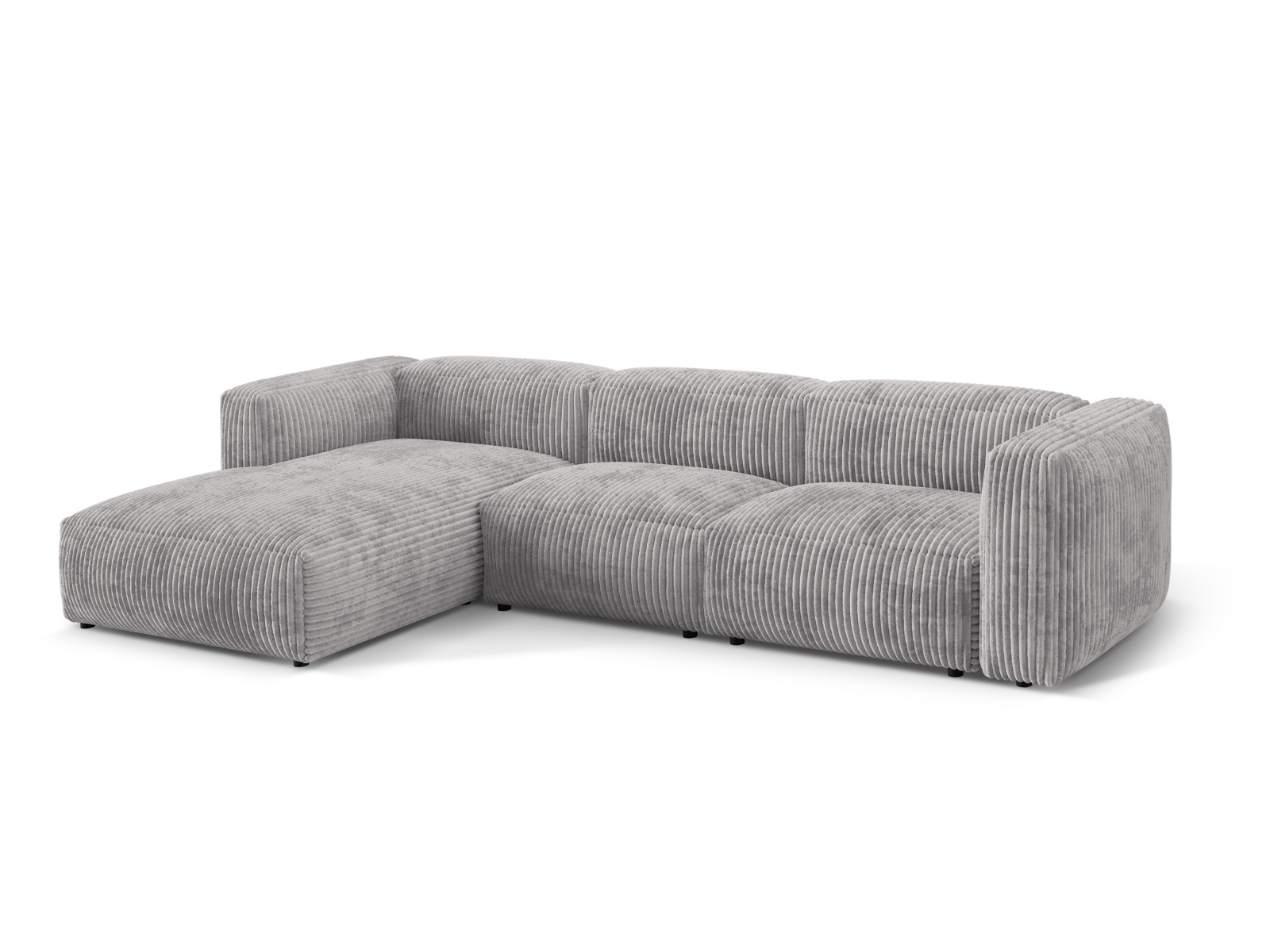 Modular Left Corner Sofa XL, "Martina", 3 Seats, 330x176x75