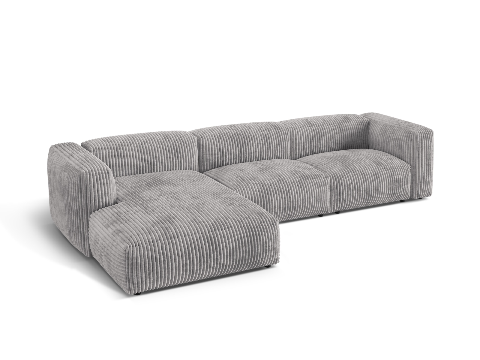 Modular Left Corner Sofa XL, "Martina", 3 Seats, 330x176x75