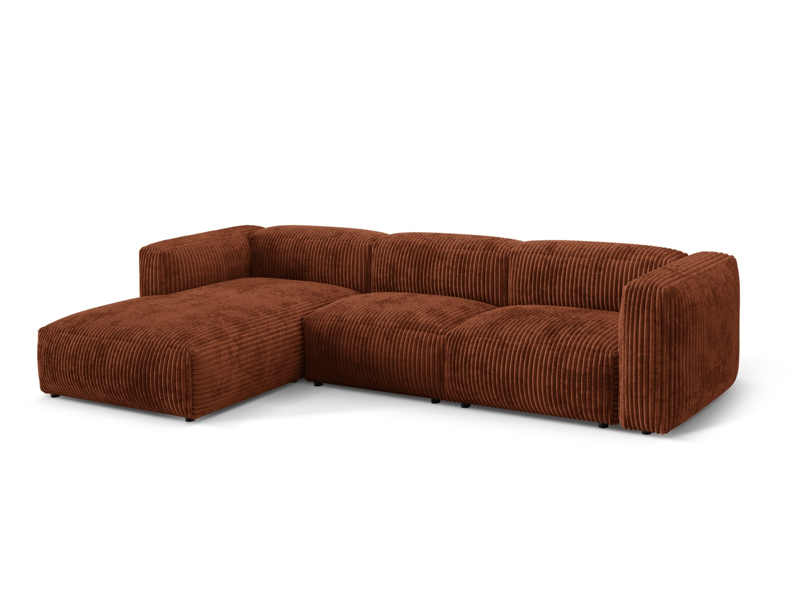Modular Left Corner Sofa XL, "Martina", 3 Seats, 330x176x75