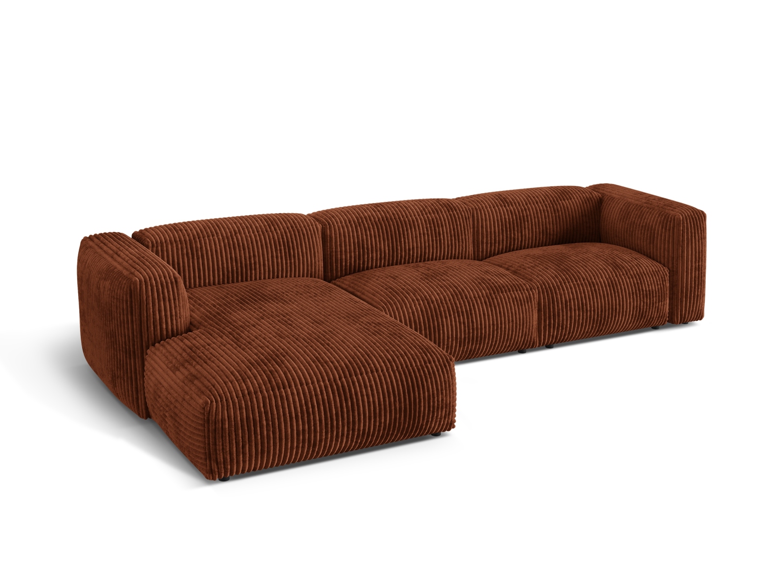 Modular Left Corner Sofa XL, "Martina", 3 Seats, 330x176x75