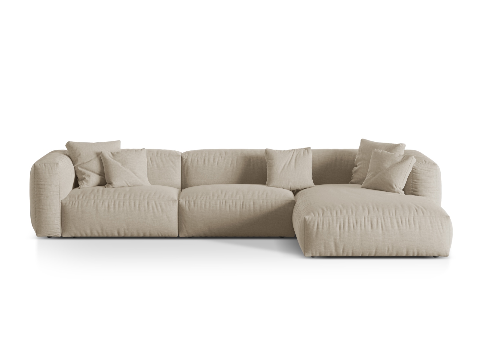 Modular Right Corner Sofa XL, "Martina", 3 Seats, 330x176x75