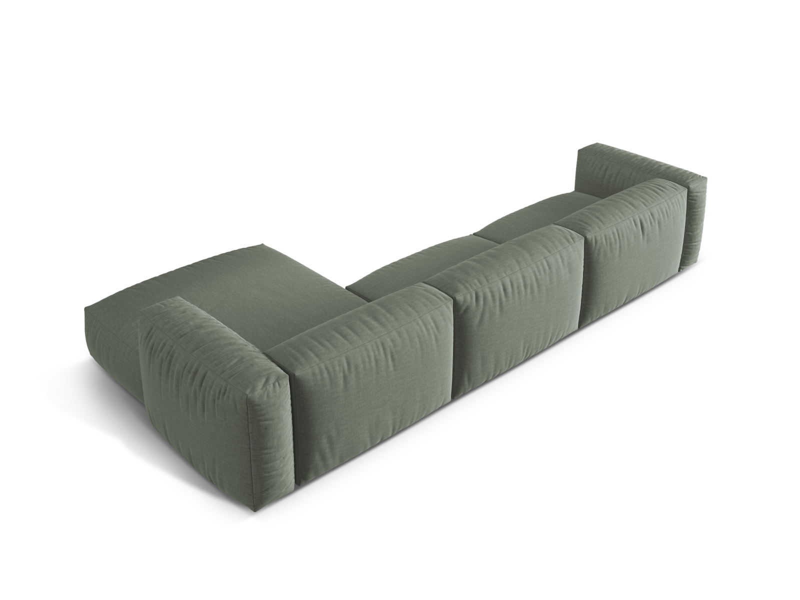 Modular Right Corner Sofa XL, "Martina", 3 Seats, 330x176x75