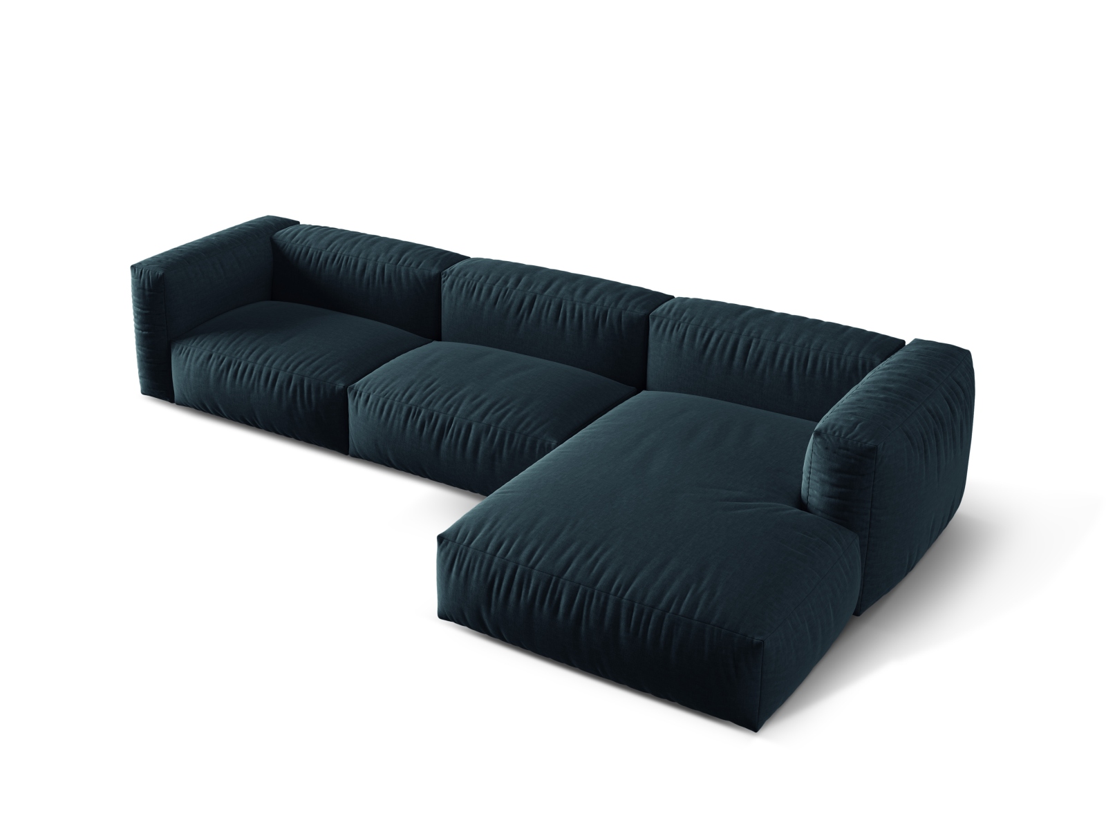 Modular Right Corner Sofa XL, "Martina", 3 Seats, 330x176x75