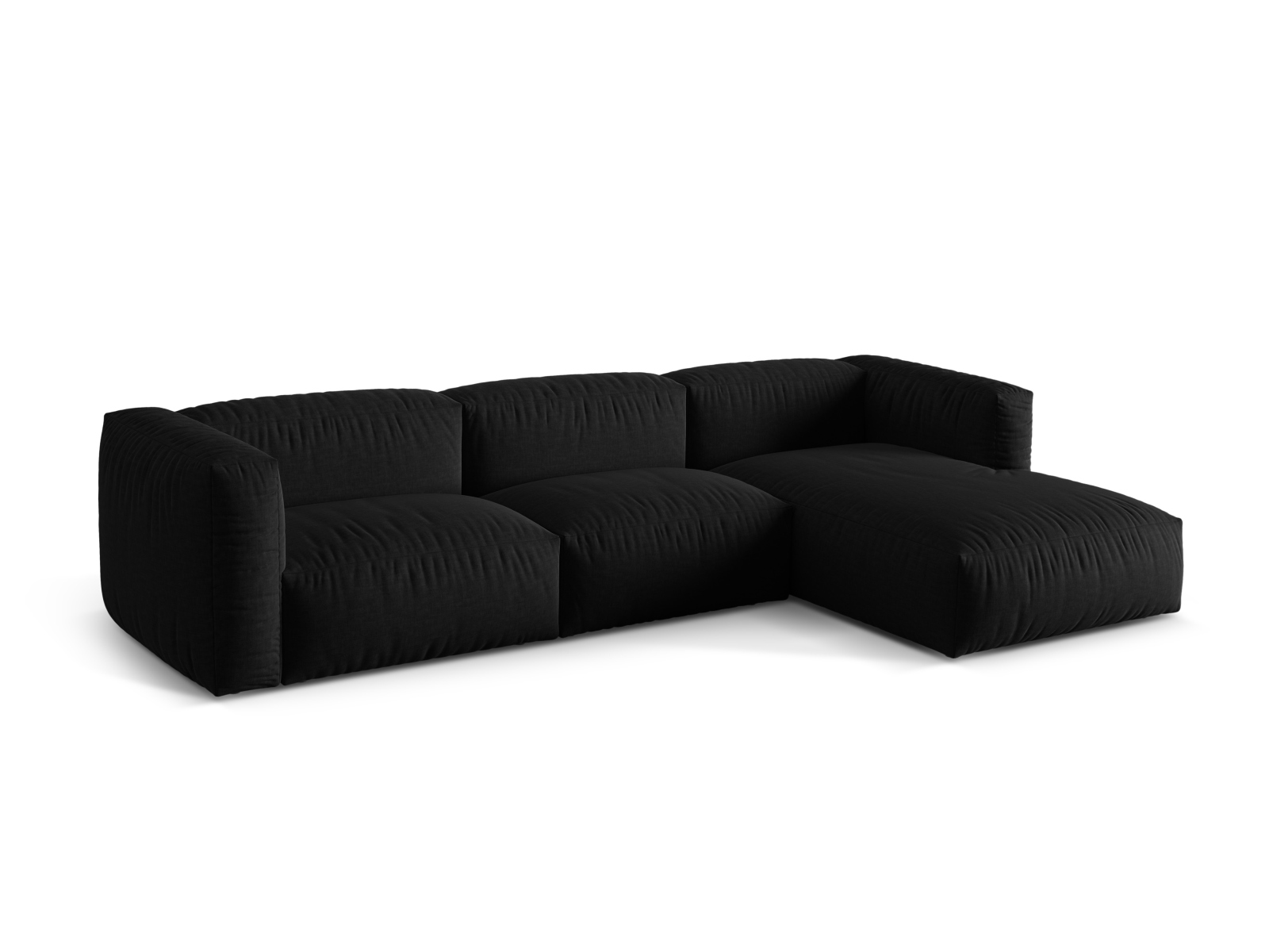 Modular Right Corner Sofa XL, "Martina", 3 Seats, 330x176x75