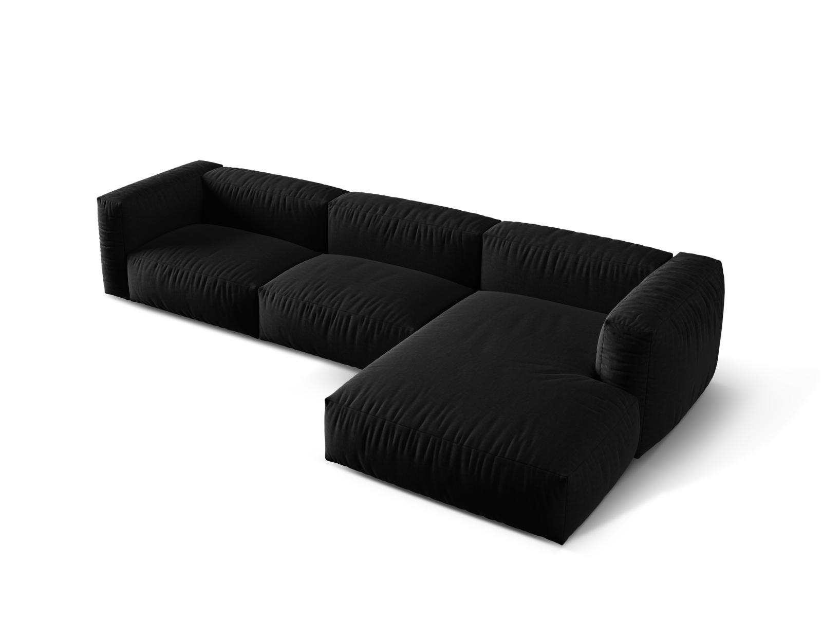 Modular Right Corner Sofa XL, "Martina", 3 Seats, 330x176x75