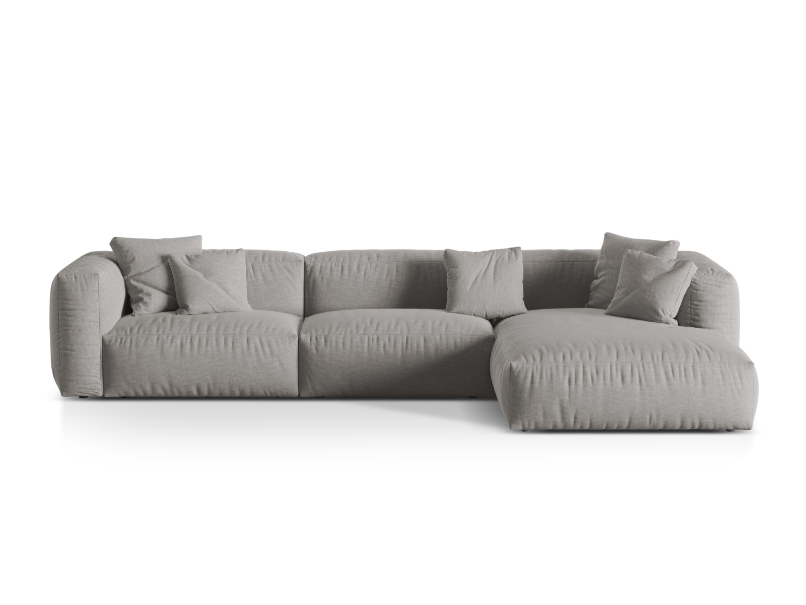 Modular Right Corner Sofa XL, "Martina", 3 Seats, 330x176x75