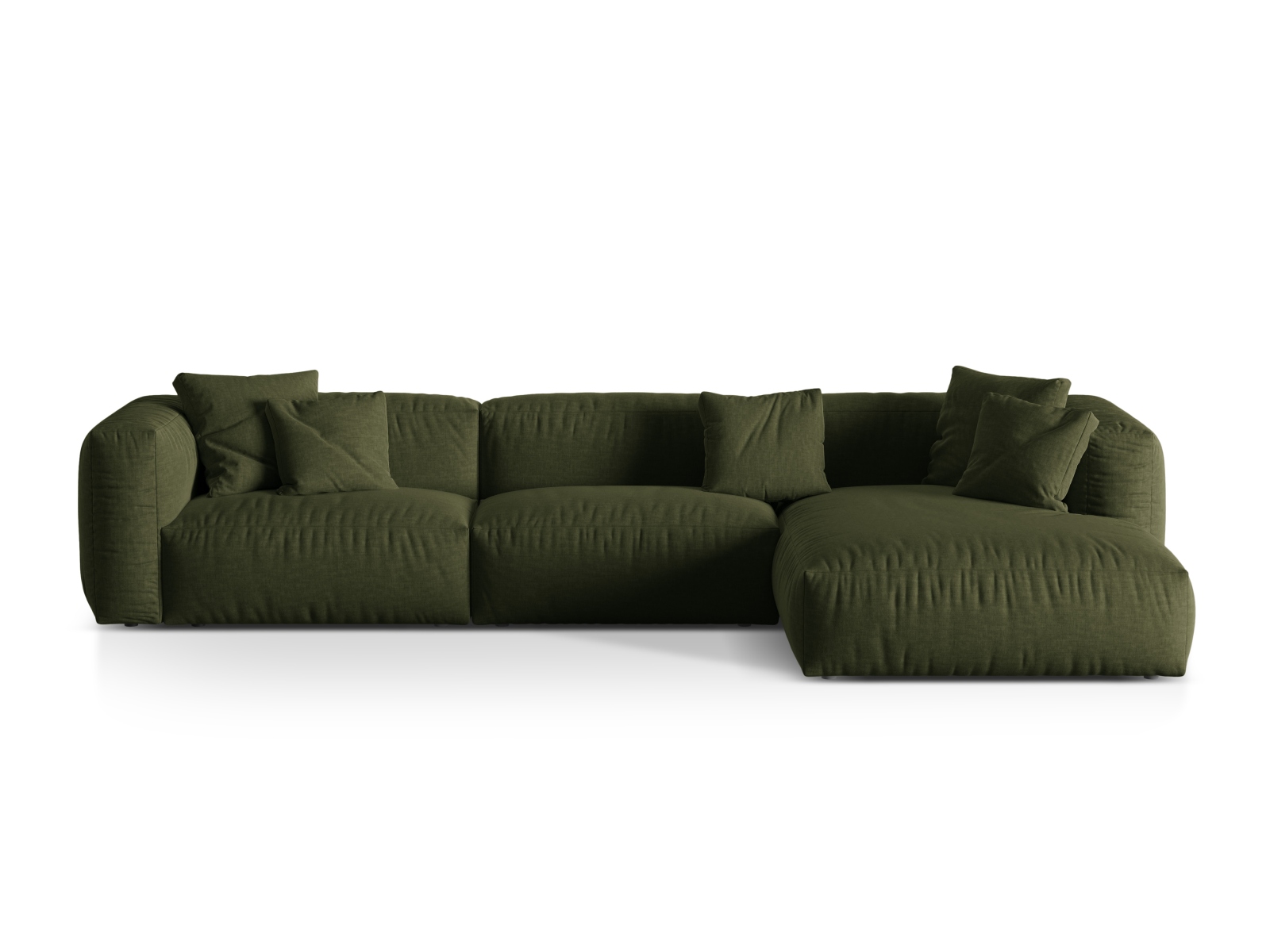 Modular Right Corner Sofa XL, "Martina", 3 Seats, 330x176x75