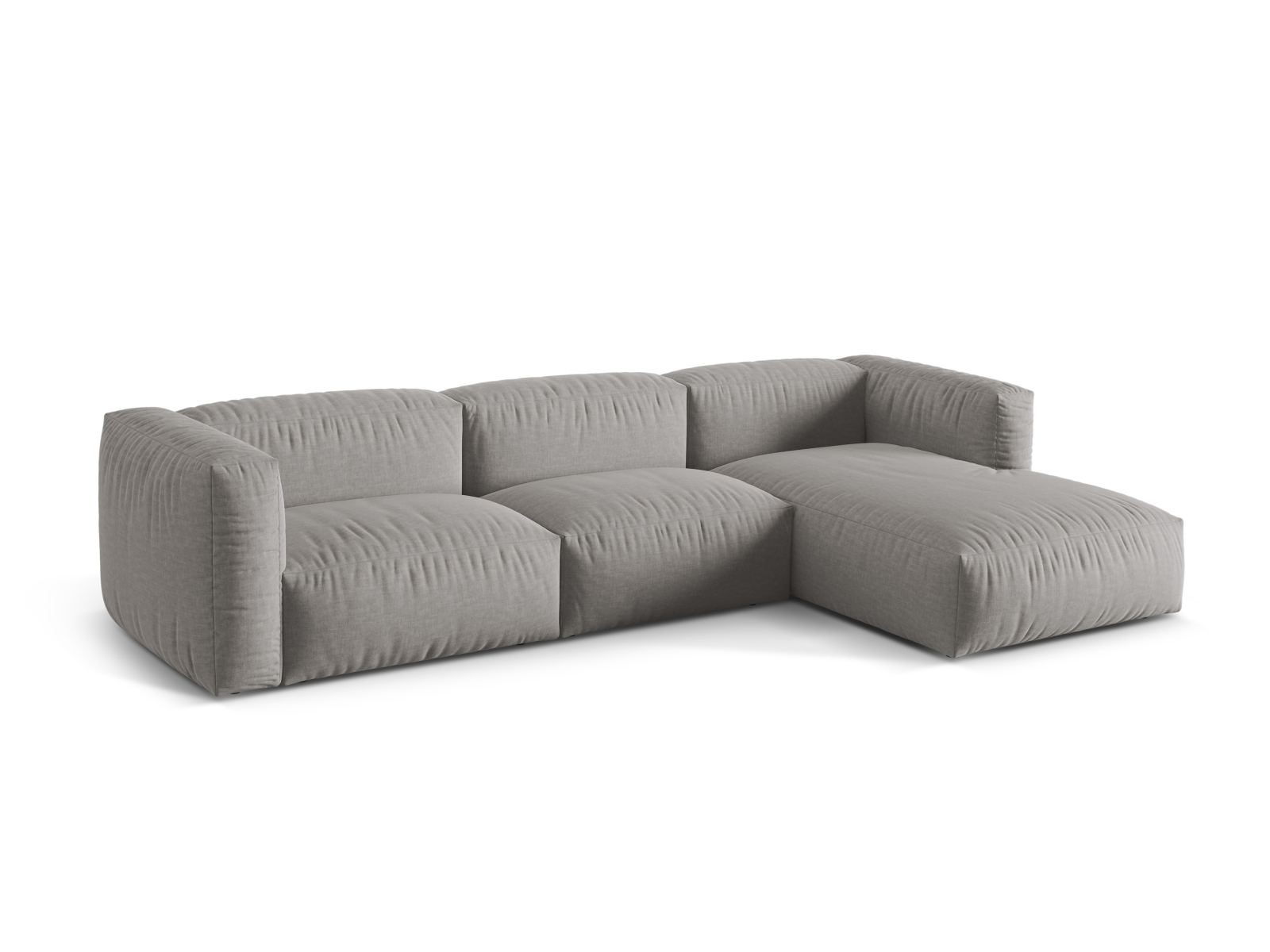 Modular Right Corner Sofa XL, "Martina", 3 Seats, 330x176x75