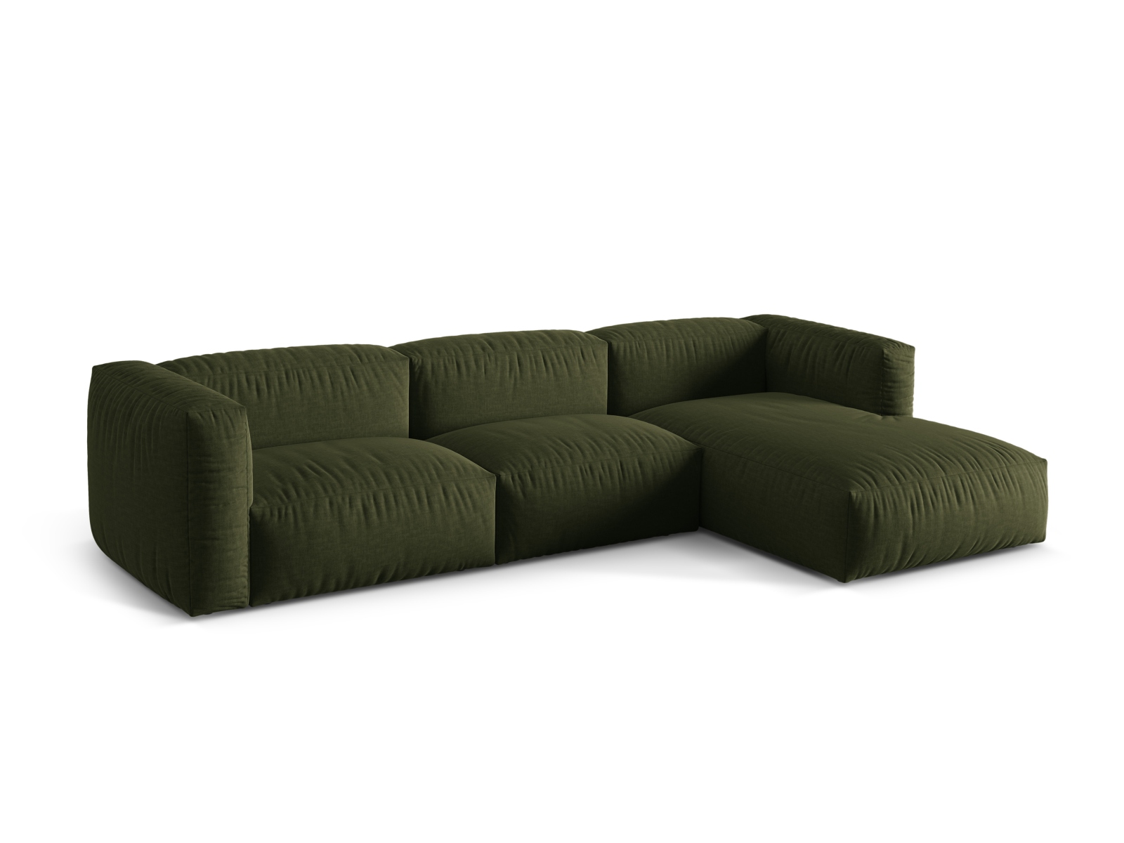 Modular Right Corner Sofa XL, "Martina", 3 Seats, 330x176x75