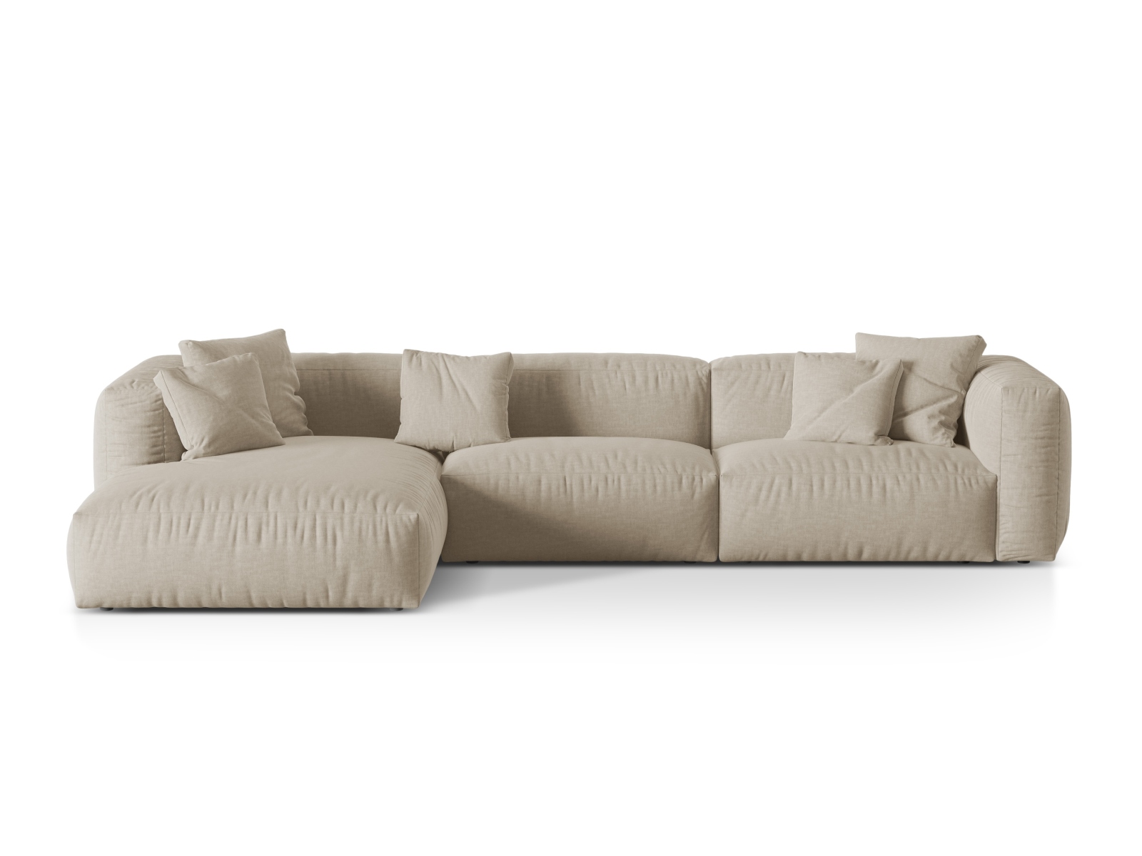 Modular Left Corner Sofa XL, "Martina", 3 Seats, 330x176x75
