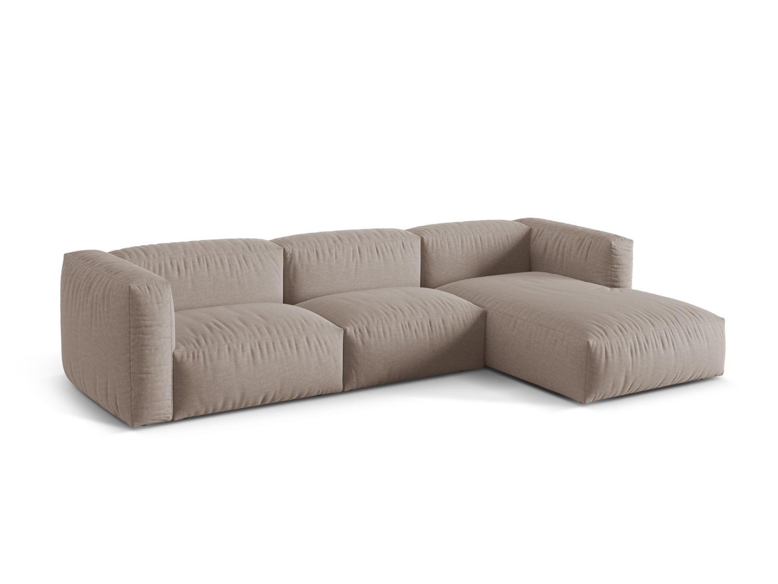 Modular Right Corner Sofa XL, "Martina", 3 Seats, 330x176x75