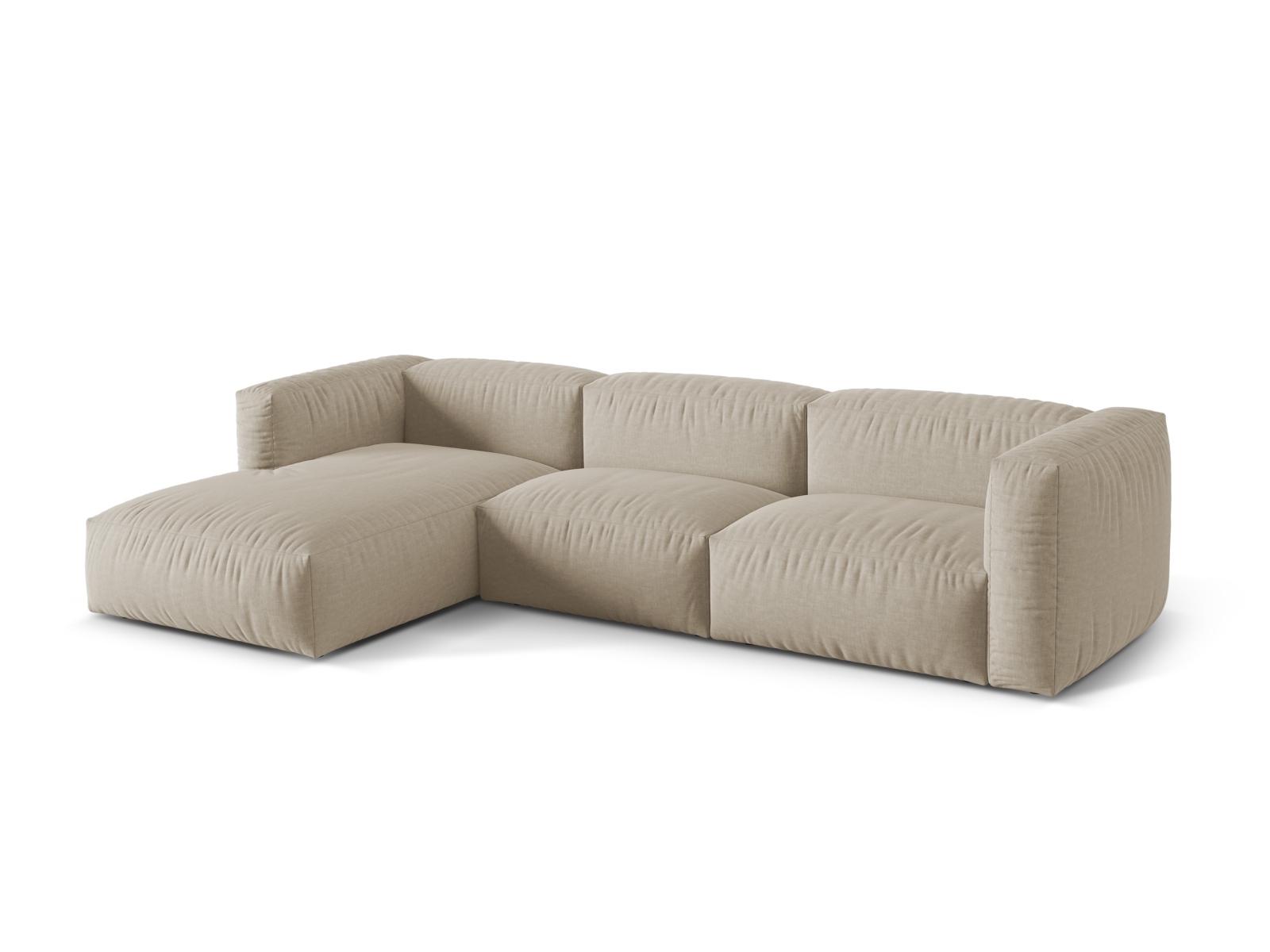 Modular Left Corner Sofa XL, "Martina", 3 Seats, 330x176x75