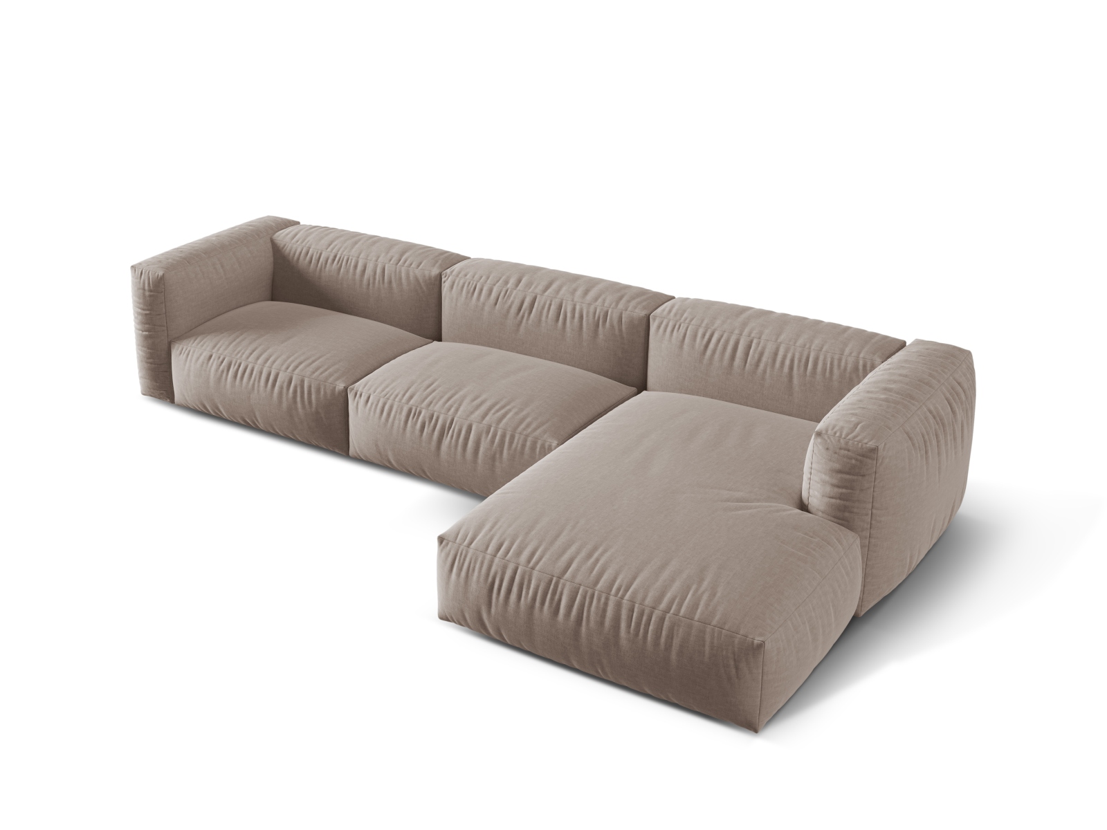 Modular Right Corner Sofa XL, "Martina", 3 Seats, 330x176x75