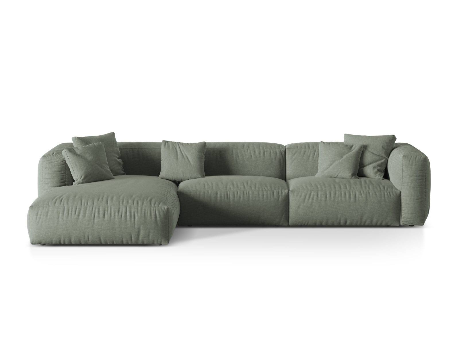 Modular Left Corner Sofa XL, "Martina", 3 Seats, 330x176x75