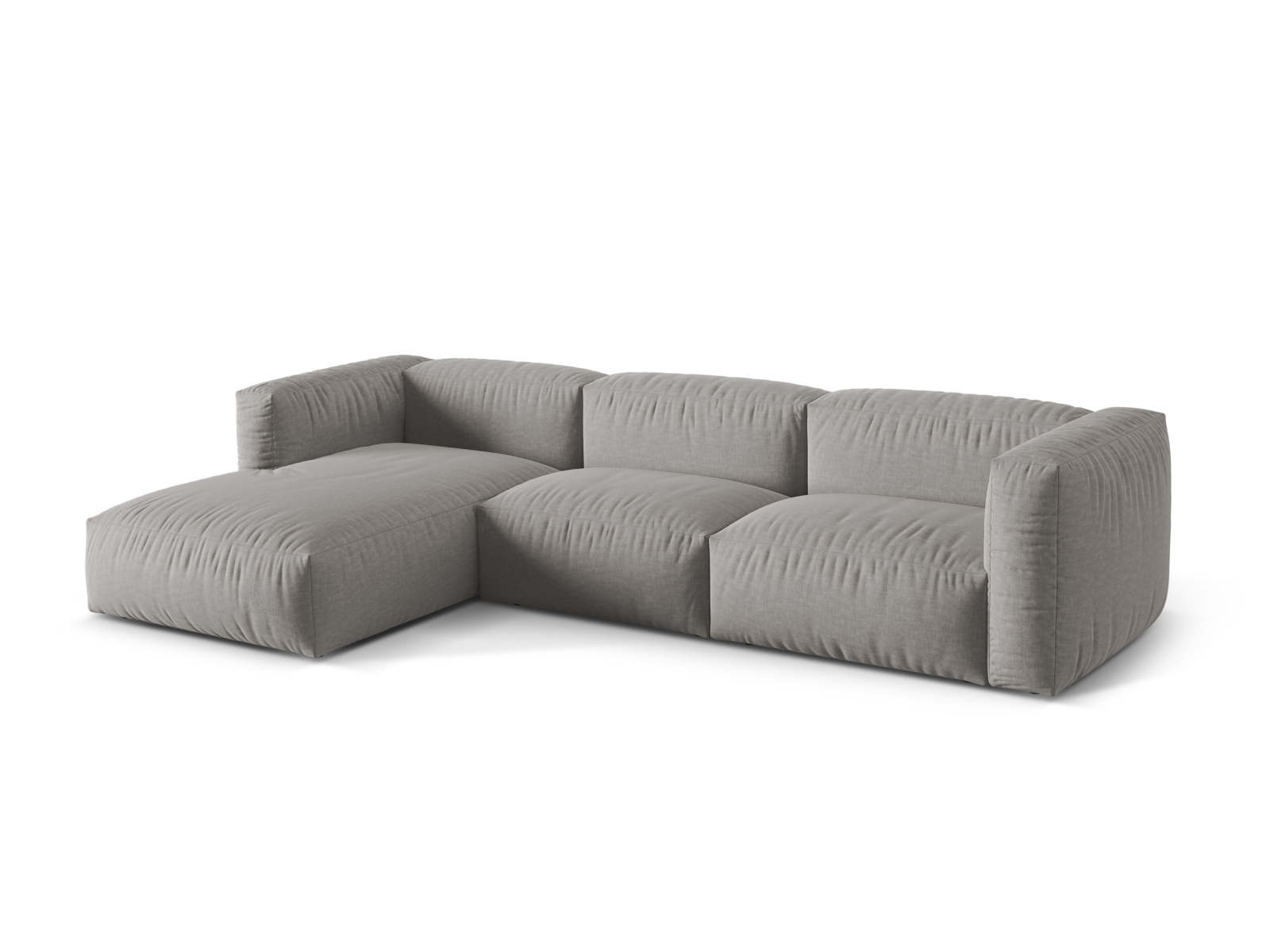 Modular Left Corner Sofa XL, "Martina", 3 Seats, 330x176x75