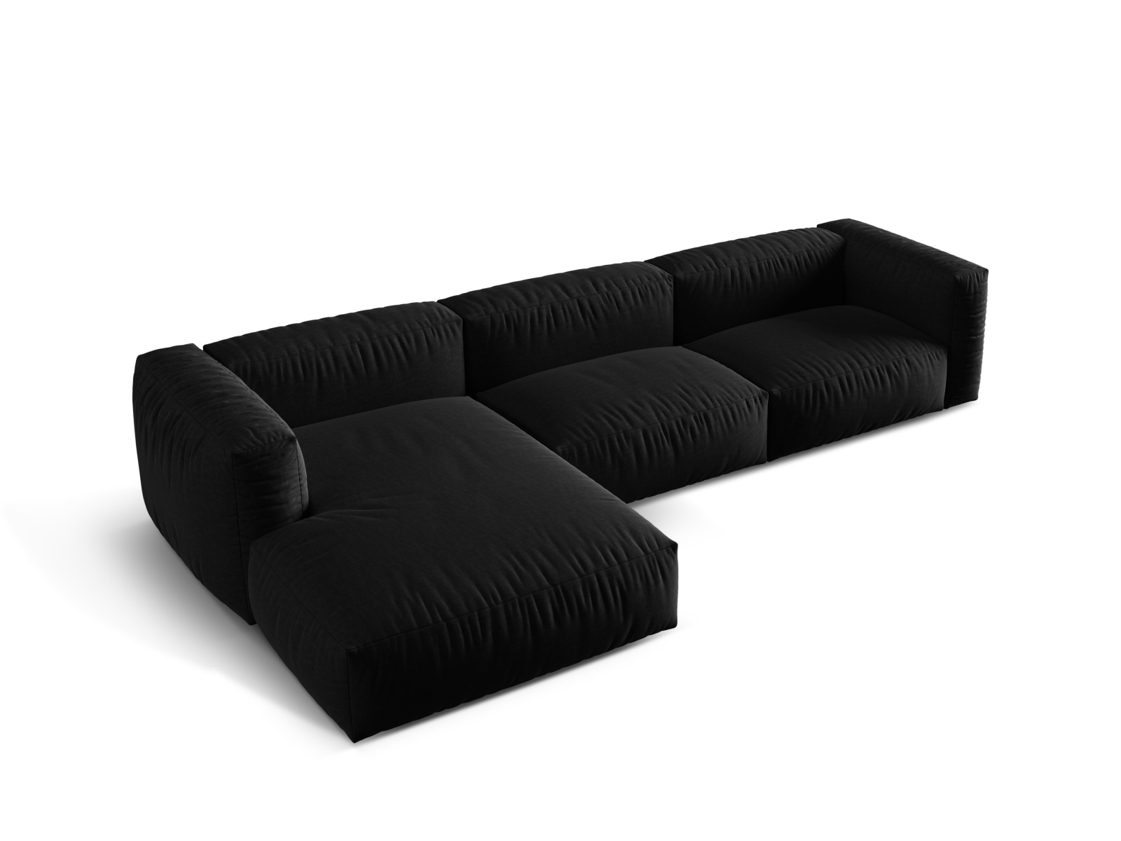 Modular Left Corner Sofa XL, "Martina", 3 Seats, 330x176x75
