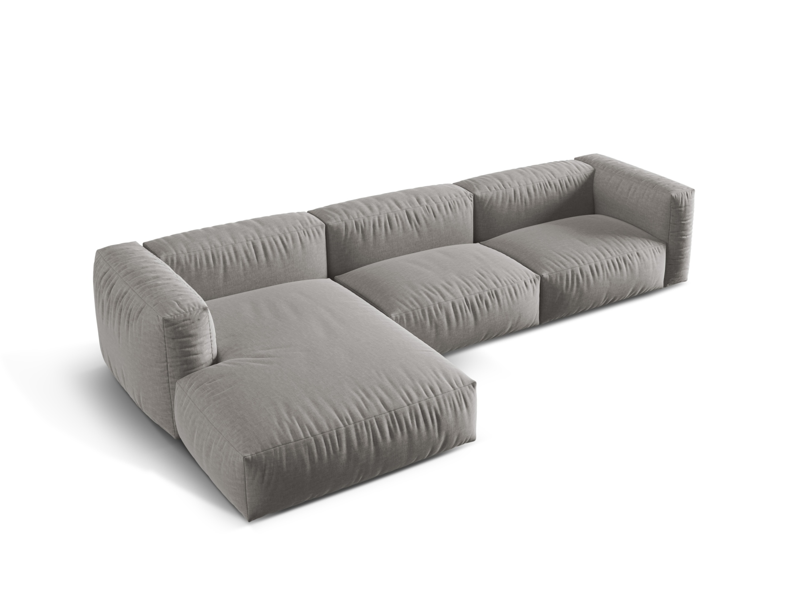 Modular Left Corner Sofa XL, "Martina", 3 Seats, 330x176x75